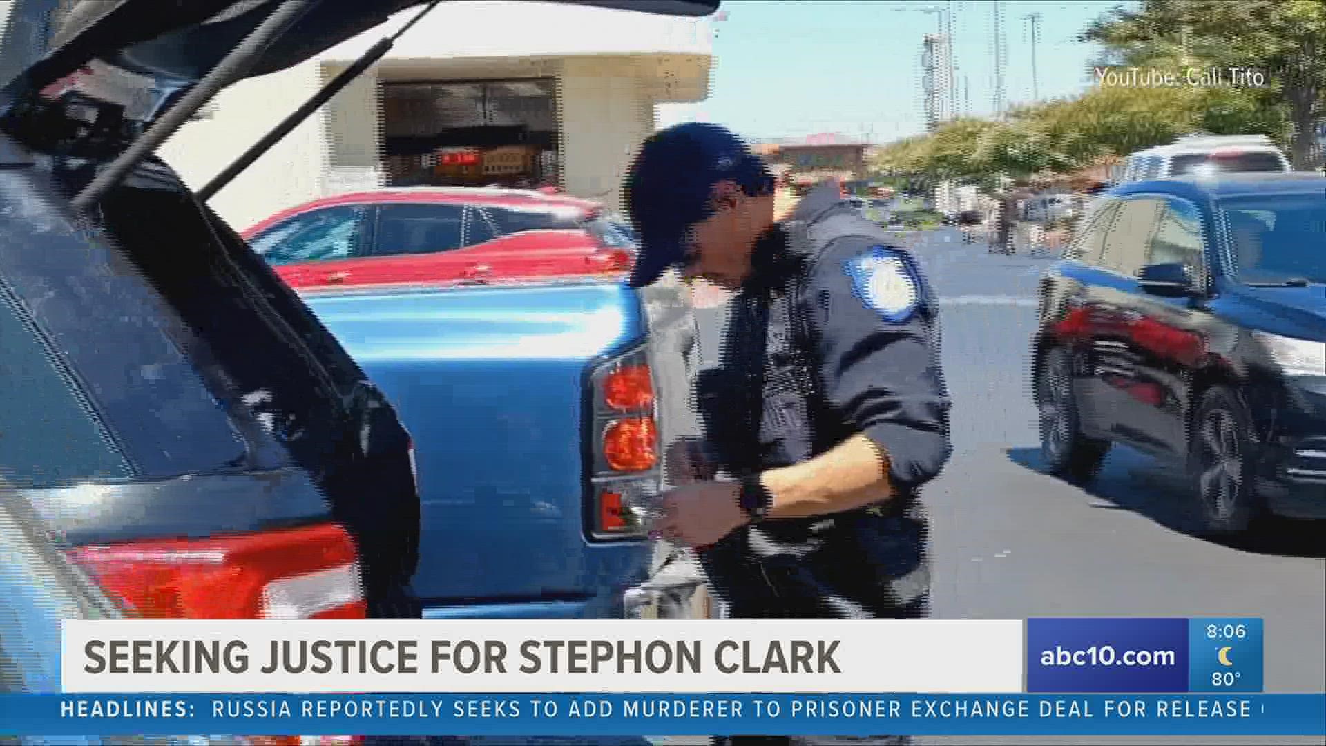 Clark's family is once again demanding accountability from Sacramento Police after a verbal exchange involving one of the officers who shot Clark circulated online.