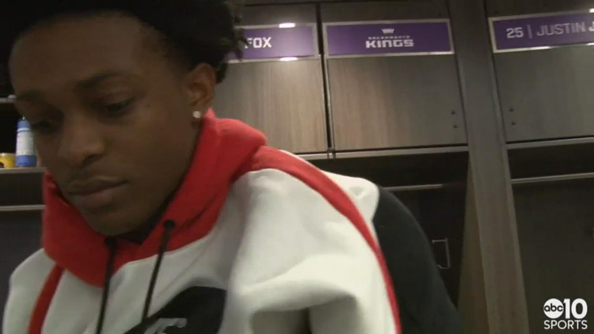 Kings rookie point guard De'Aaron Fox talks about his buzzer beating shot to force overtime, coming up big again against the Heat and Sacramento's overtime win over Miami on Wednesday.