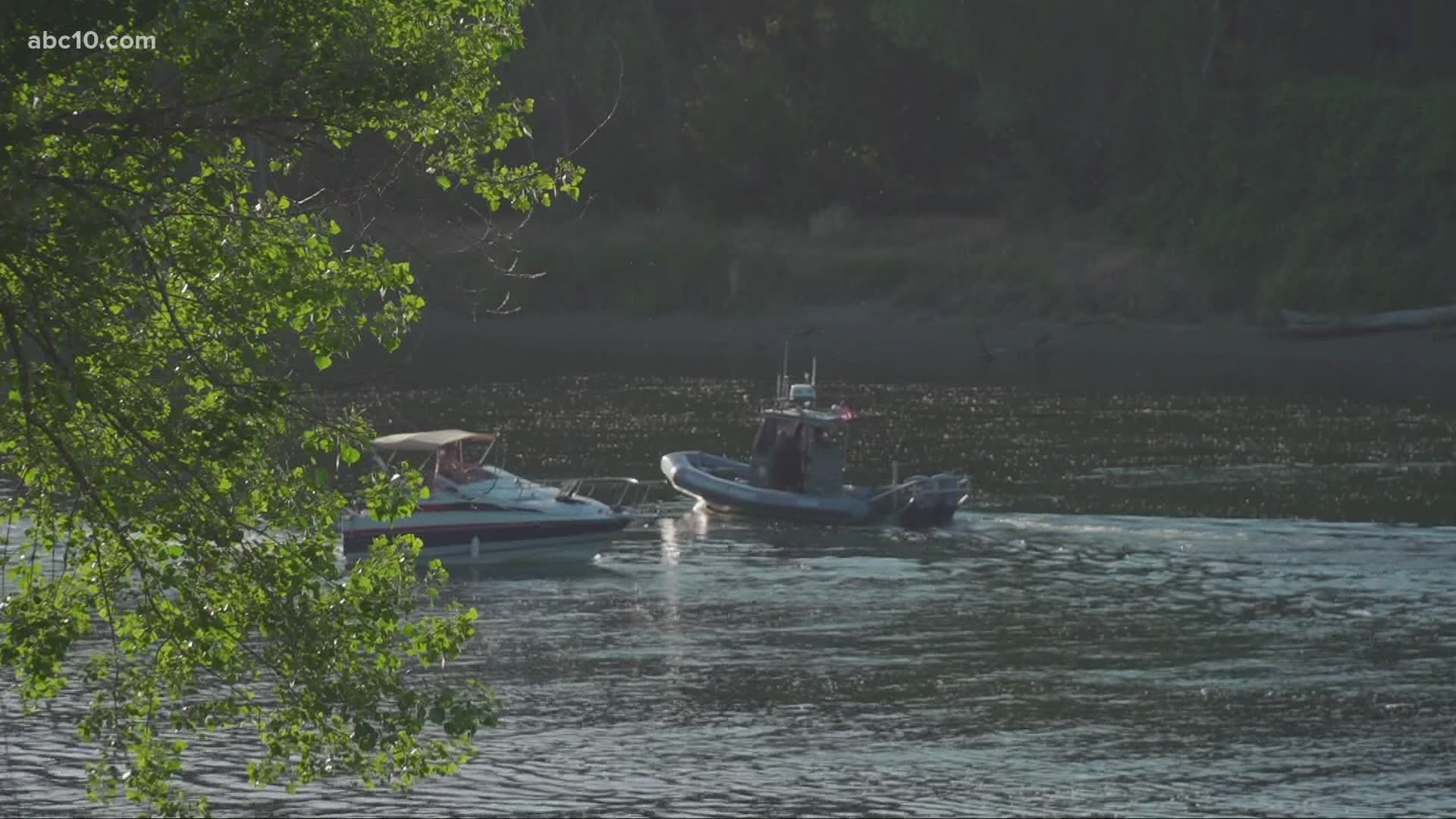 Sacramento Fire Department said the person was under water for several minutes before community members pulled him from the river.