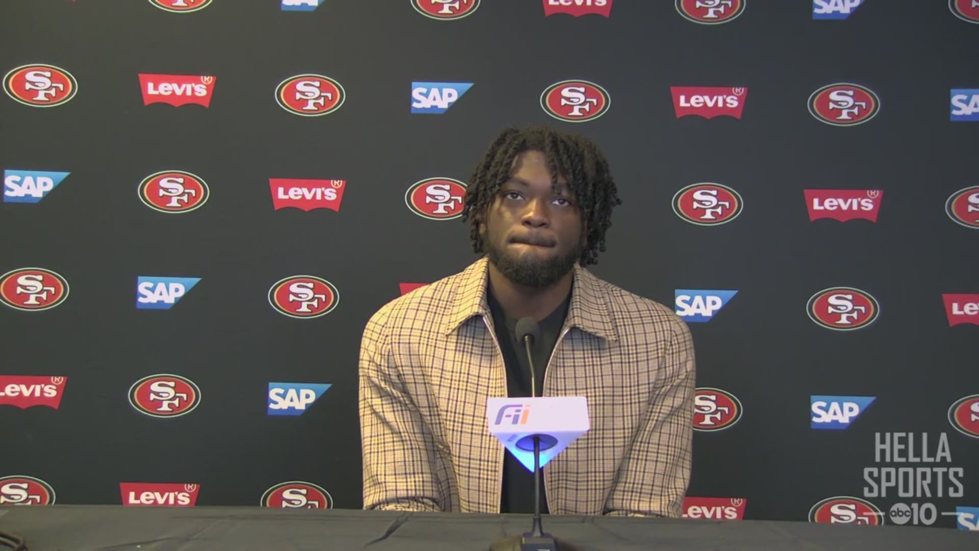 49ers rookie WR Brandon Aiyuk talks about his first NFL game experience in week two's 31-13 victory over the New York Jets and the costly injuries they endured.