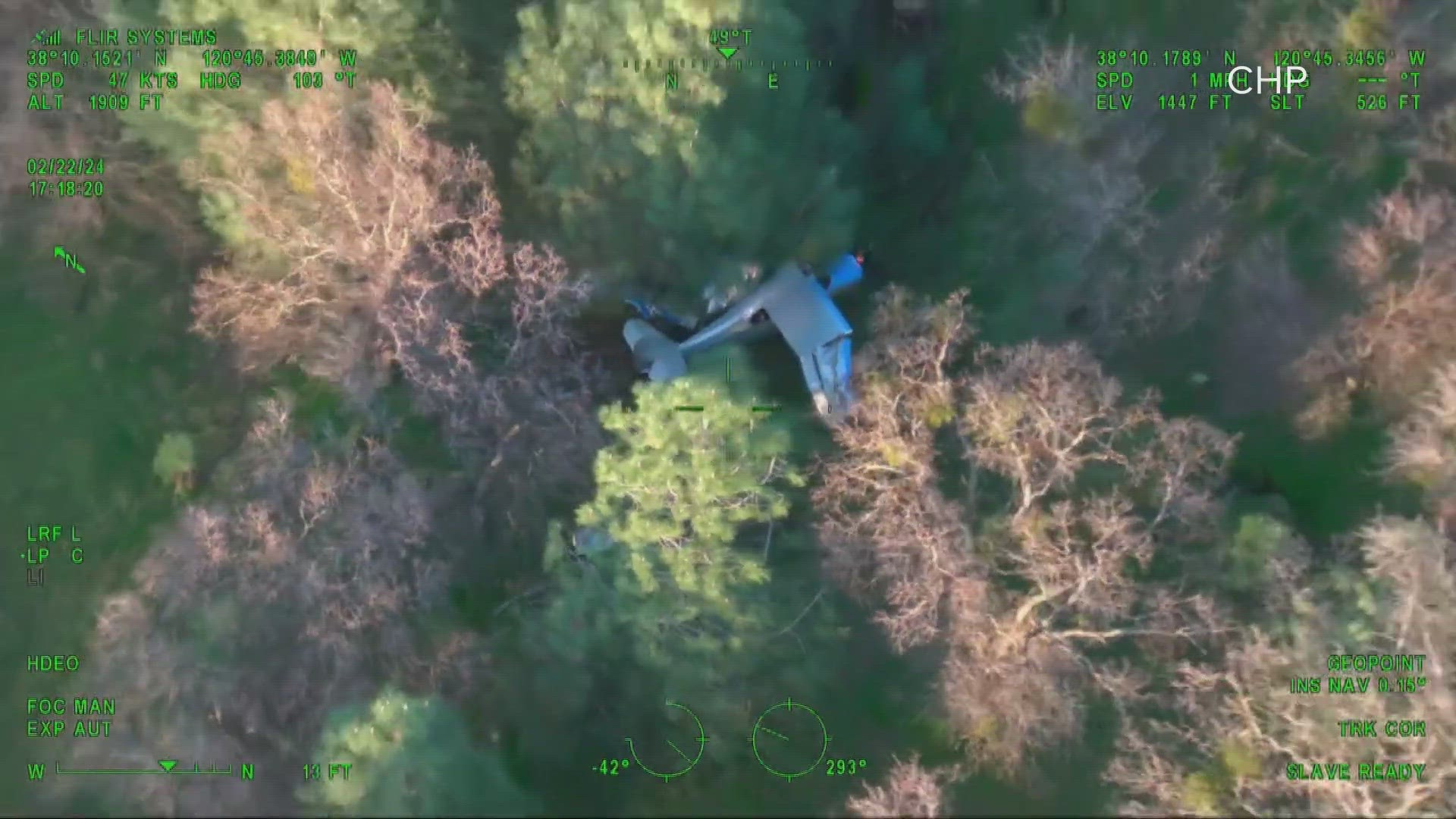 The Calaveras County Sheriff's Office says the pilot was flying from Calaveras Airport to Franklin when she had to emergency land around 4 p.m.