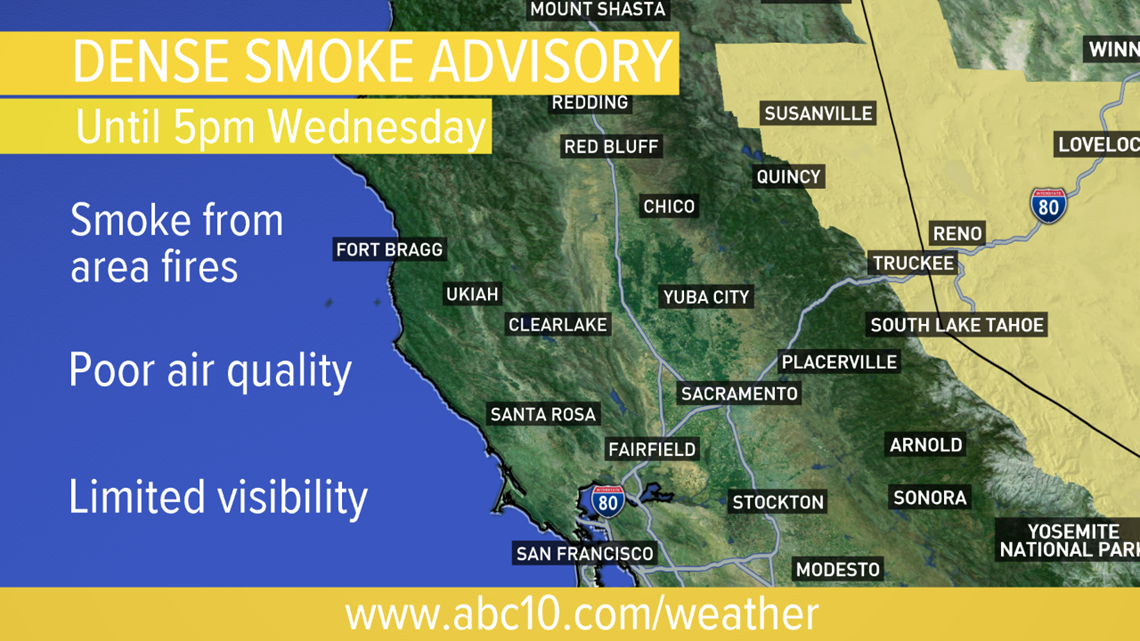 california smoke map