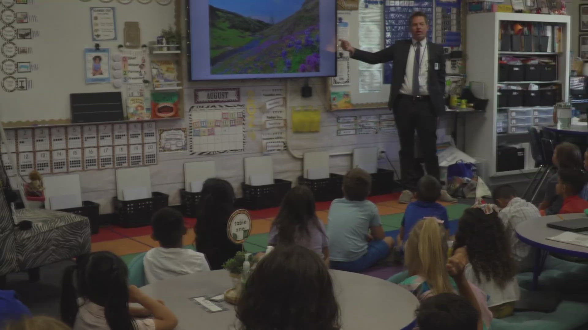 ABC10 Meteorologist Rob Carlmark went to John McCandless STEM Charter School in Stockton to teach students about weather.