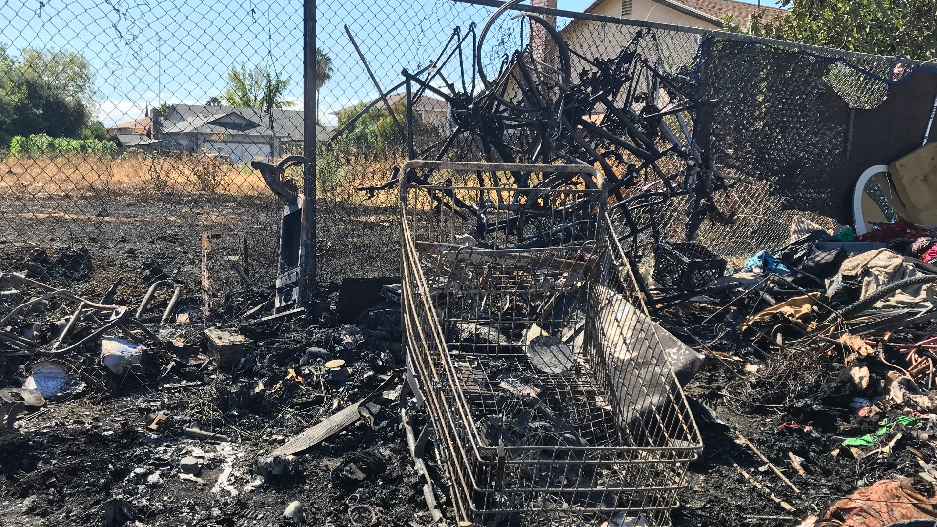 Neighbors in the Lemon Hill neighborhood are speaking out after a fire tore through a homeless encampment, just feet from a home on Pradera Mesa Drive.