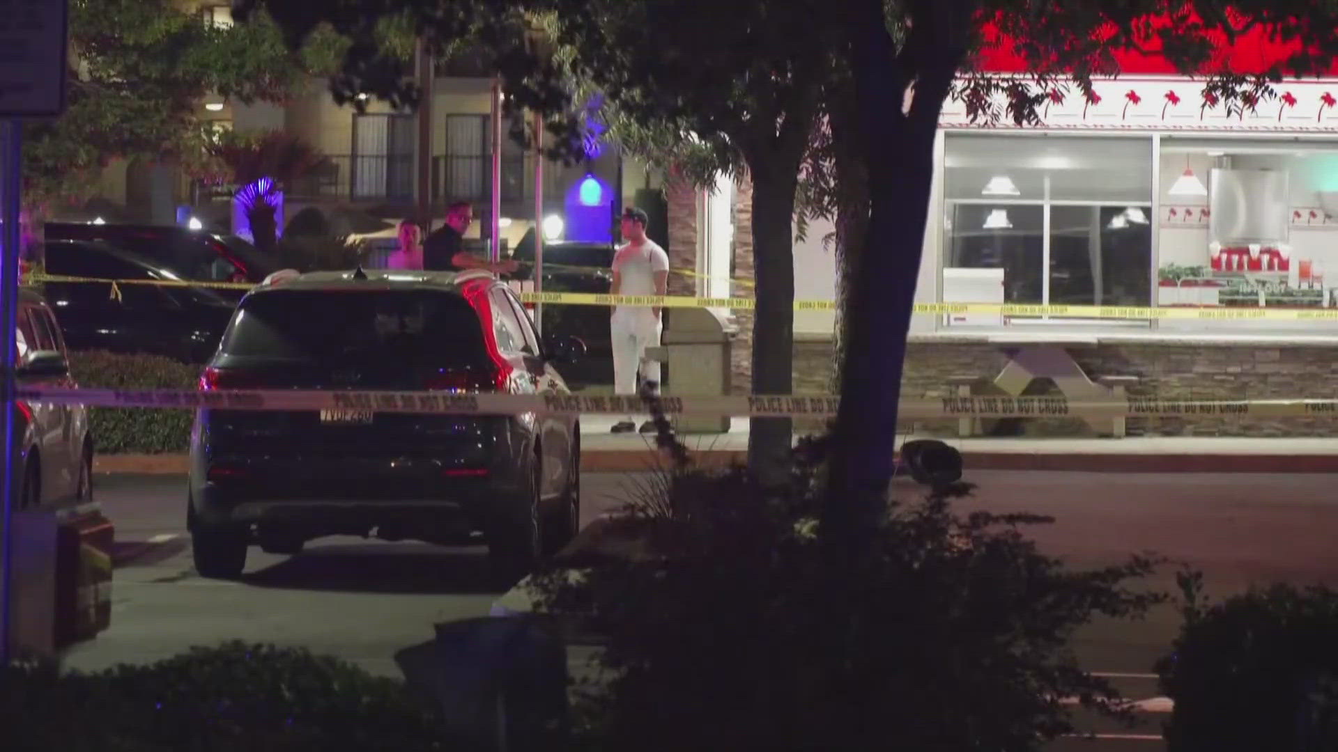 Police called on people to avoid the In-N-Out parking lot due to police activity in Manteca.