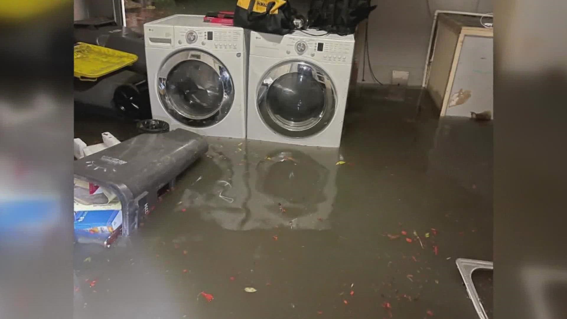 Some Stockton residents are pumping water out of their flooded garage, hoping the storm water stays out, but the rain isn't letting up in Northern California.