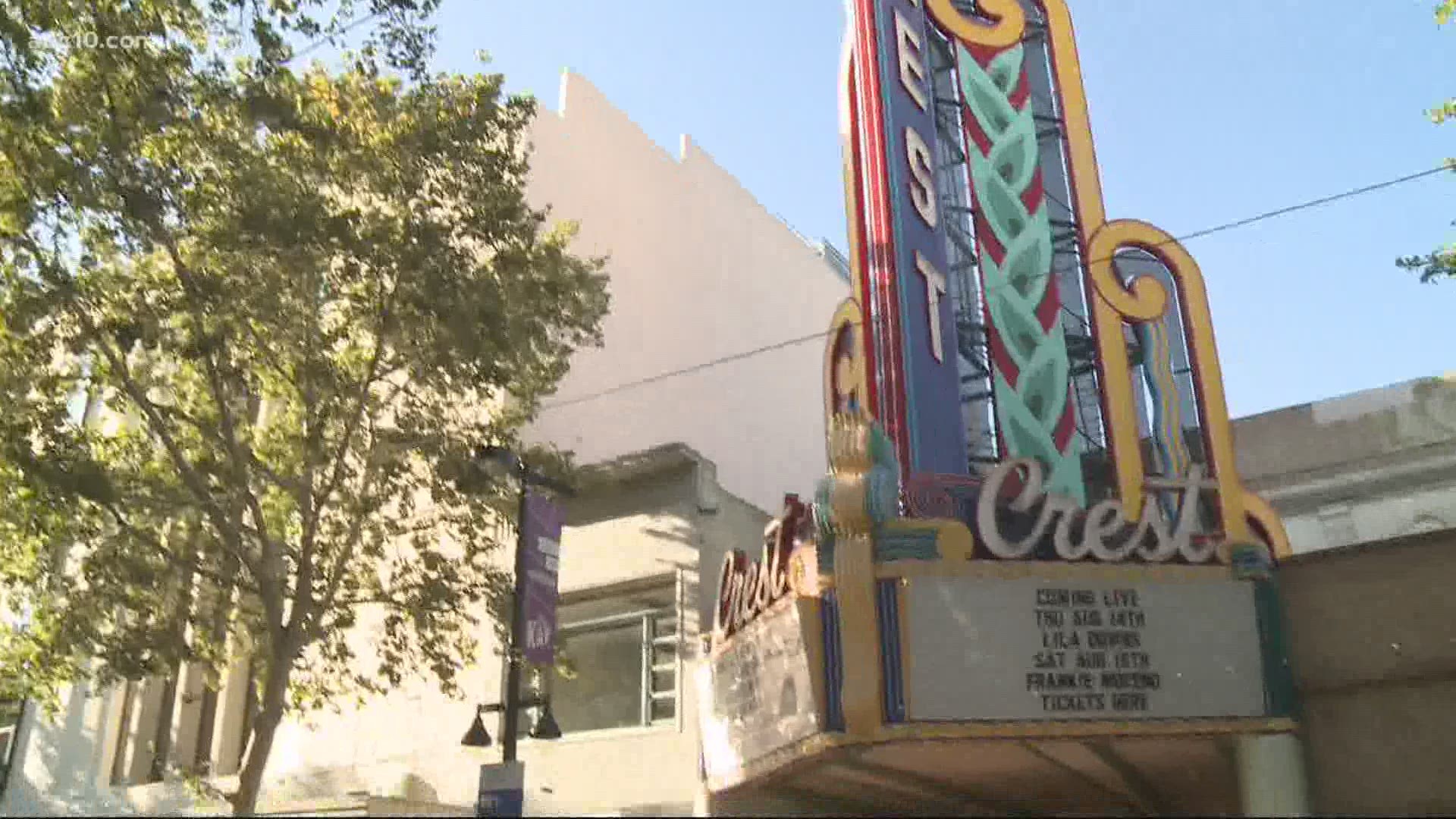 The historic Crest Theatre in Sacramento is getting ready to reopen on Friday, June 19. The theatre will have reduced seating to follow coronavirus safety guidelines