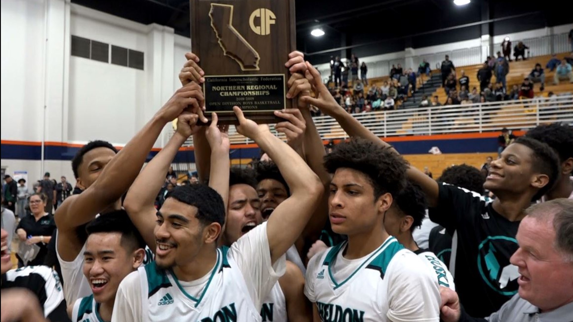 The Sheldon Huskies are returning to the CIF Open Division Boys State Championship earning a rematch with Sierra Canyon after defeating the Modesto Christian Crusaders 57-48 in the Northern California title game on Tuesday.