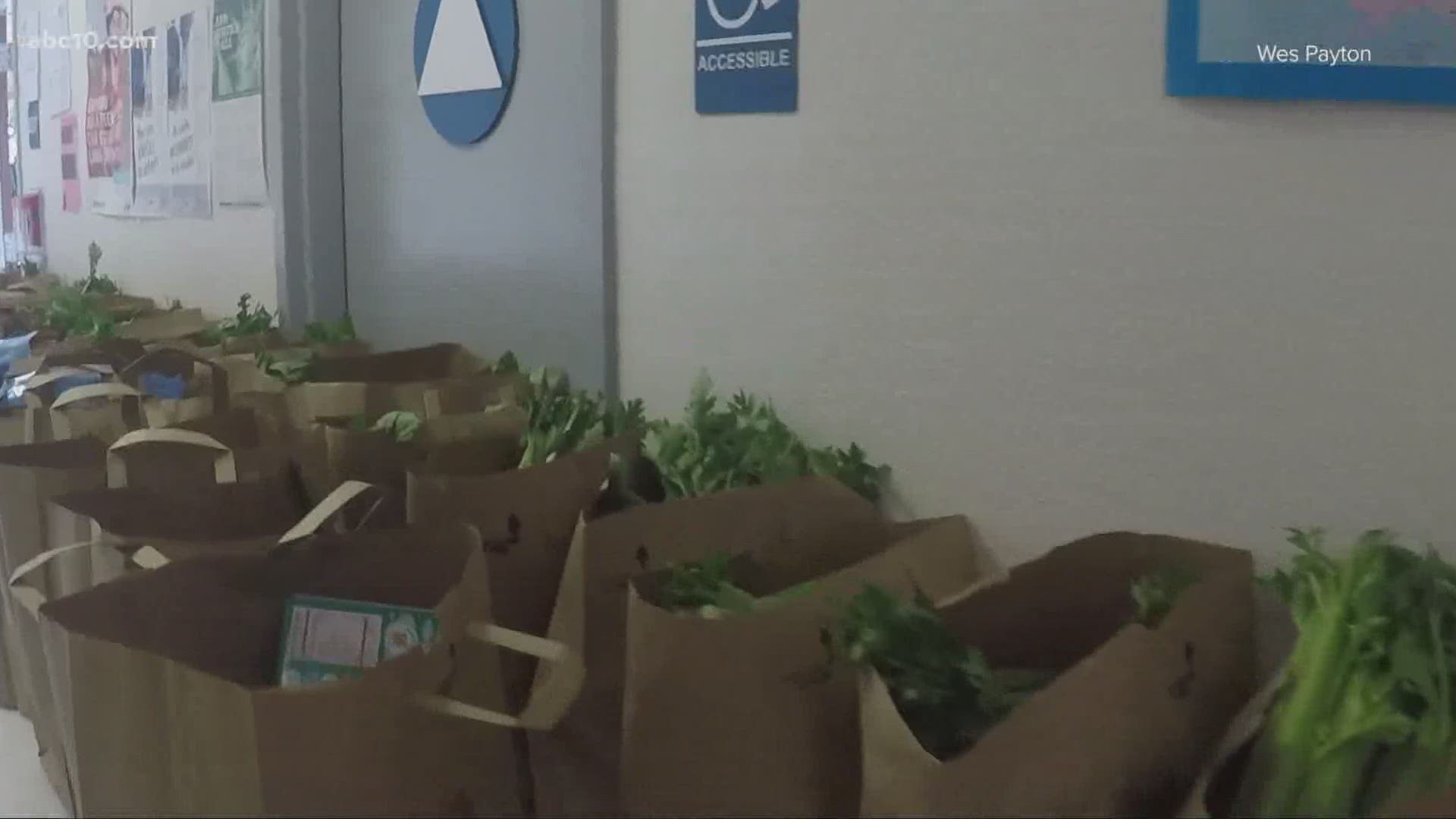 The Brown Bag program provides seniors who can't go grocery shopping with over 20 pounds of produce and other food.