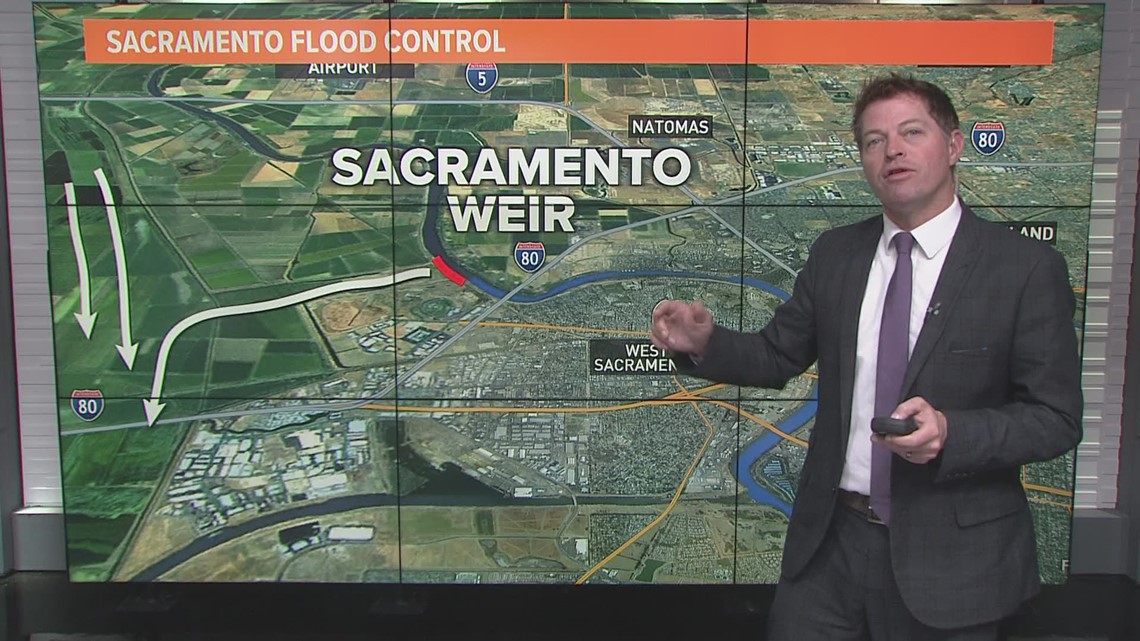Sacramento Weir I Street Bridge water level and flood concerns