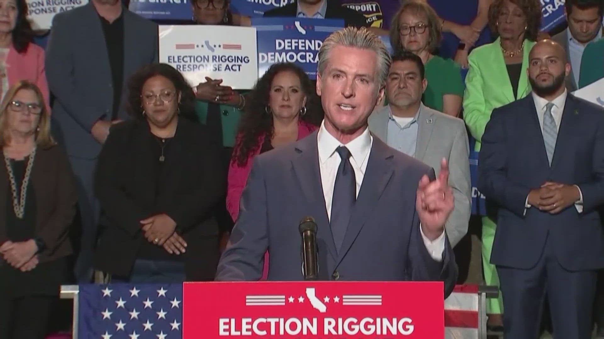 Newsom responds to Trump with California mid-decade redistricting plan ...