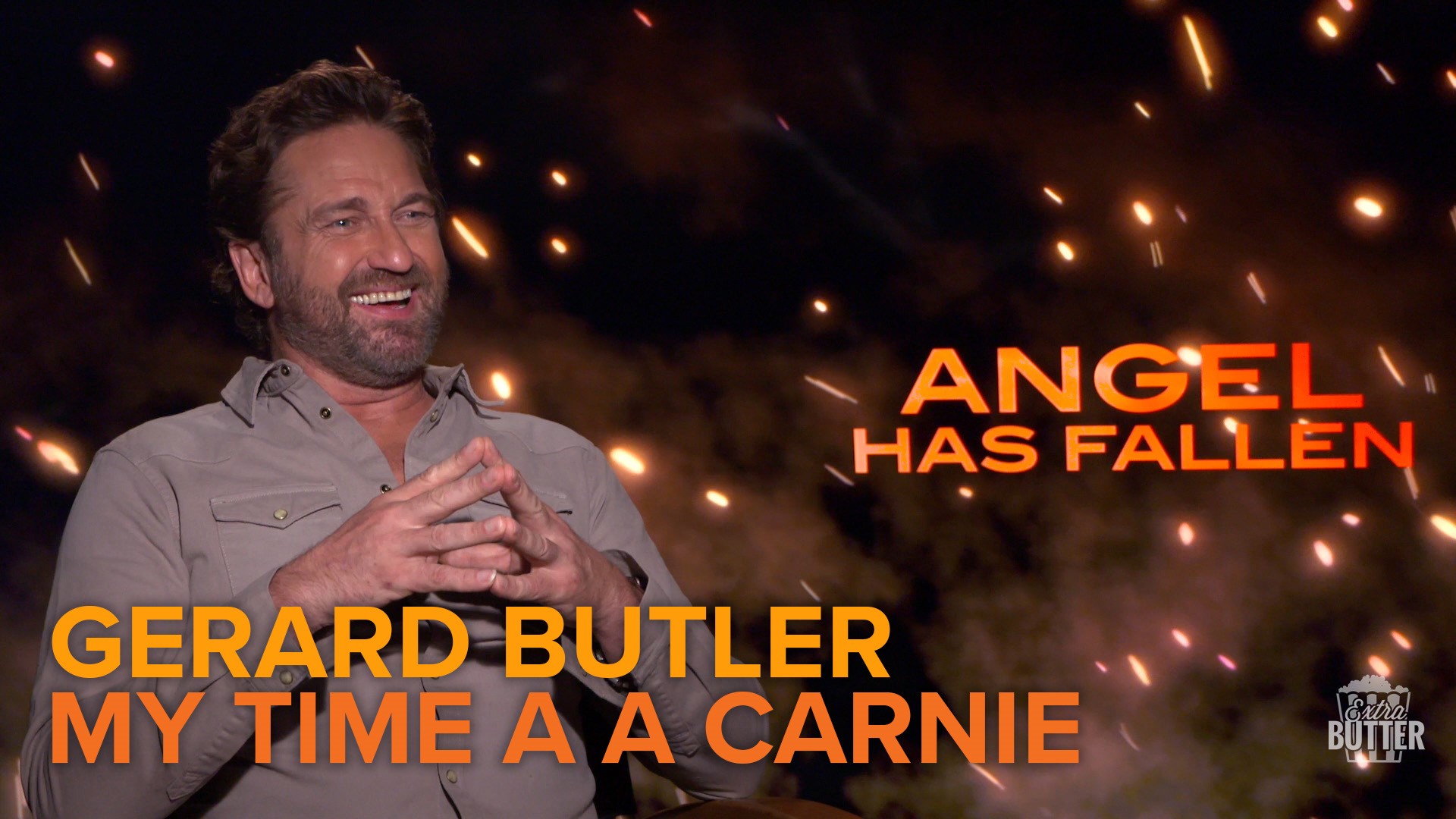 Gerard Butler talks about his time working as a carnie during an interview for his new movie, 'Angel has Fallen.' Gerard also tells Mark S. Allen what drew him back to the franchise.