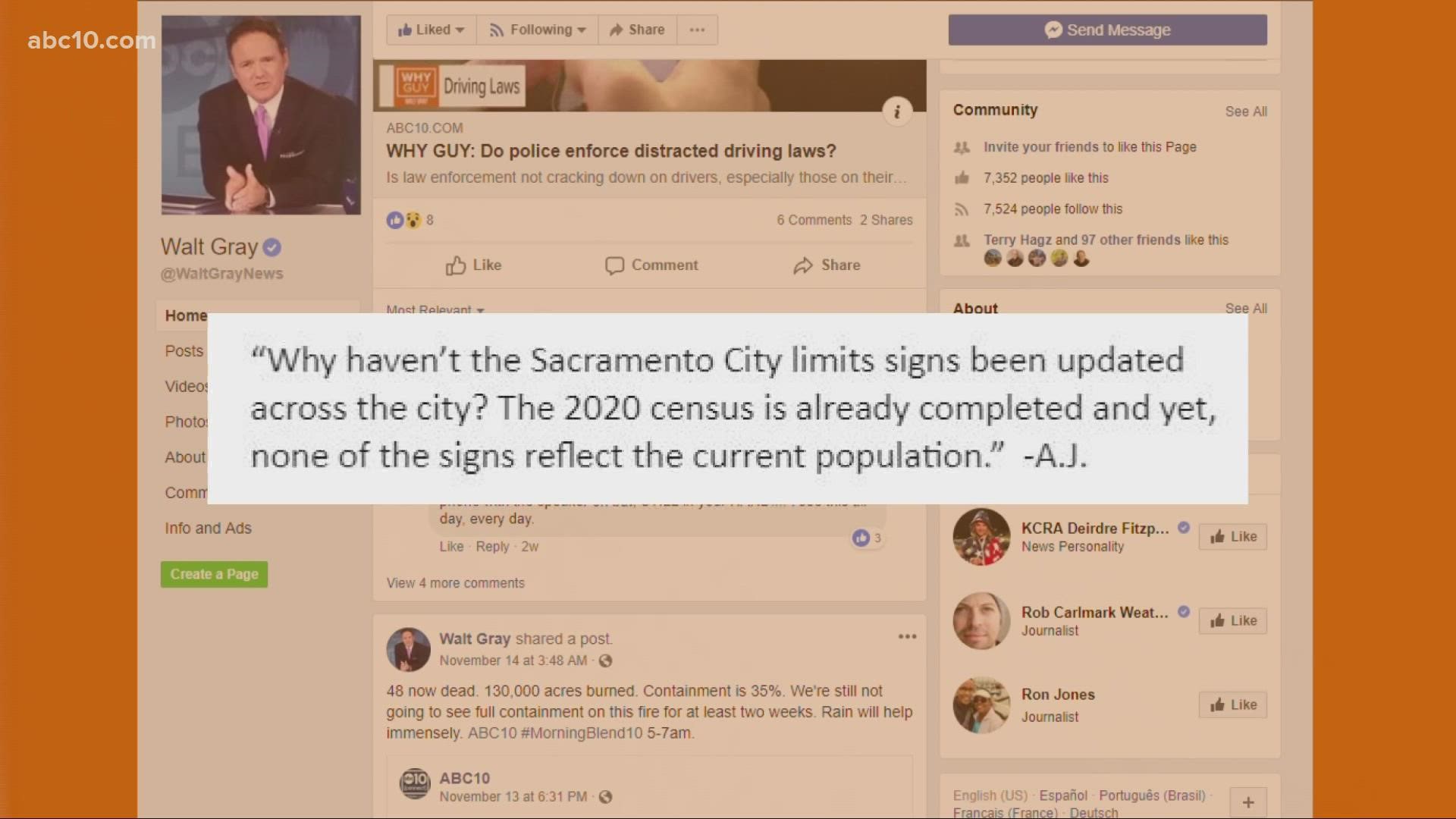 ABC10's Walt Gray is back with another Why Guy, this time answering a viewer's question about updating the population signs in Sacramento.