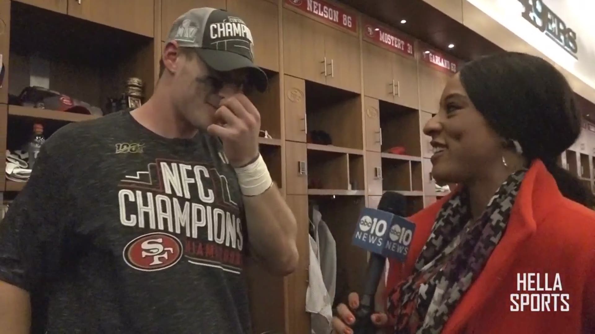 El Dorado Hills native Ross Dwelley describes his emotions after winning the NFC Championship with the San Francisco 49ers