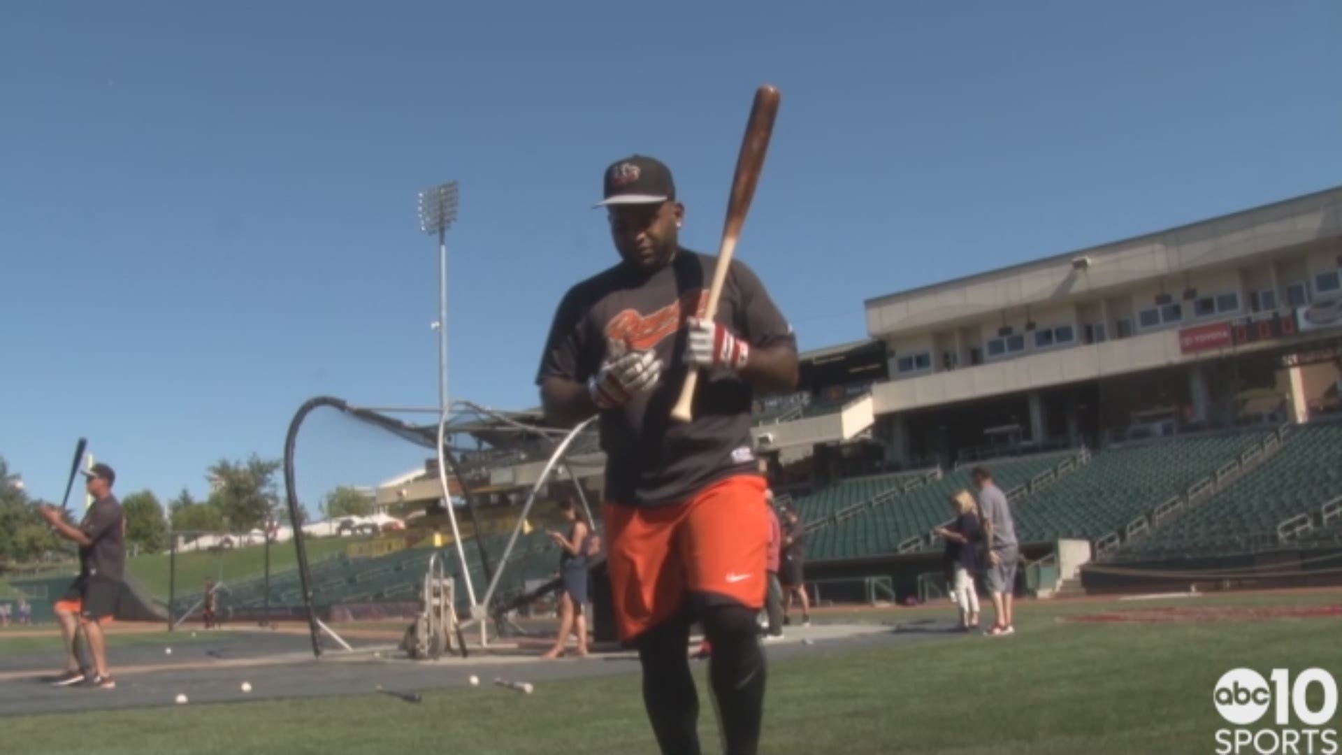 Pablo Sandoval arrived in Sacramento on Tuesday for his River Cats debut, as he works his way back to the big leagues and the San Francisco Giants.