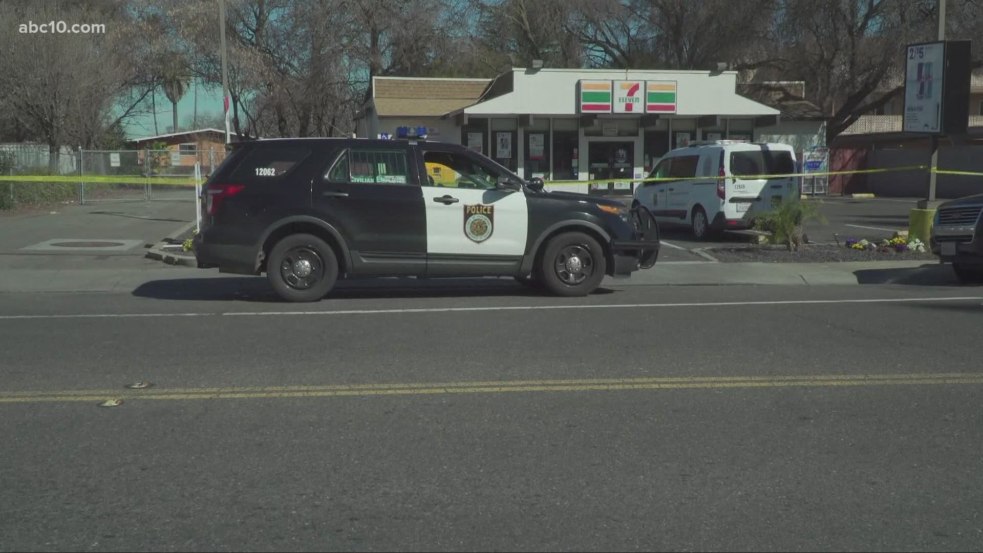 Sacramento police said a customer went into the store and found an employee with "a life-threatening injury."