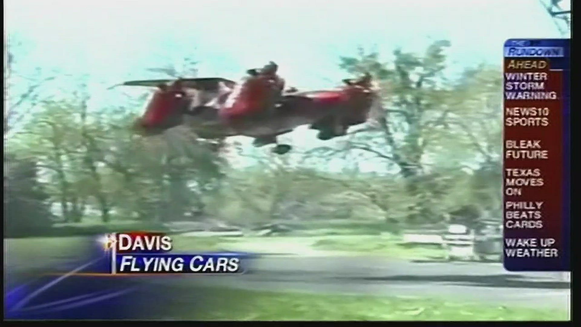 The movie Back to the Future predicted we would all be traveling in flying cars by the year 2015. That didn't happen but an inventor in Davis built a flying car prototype.