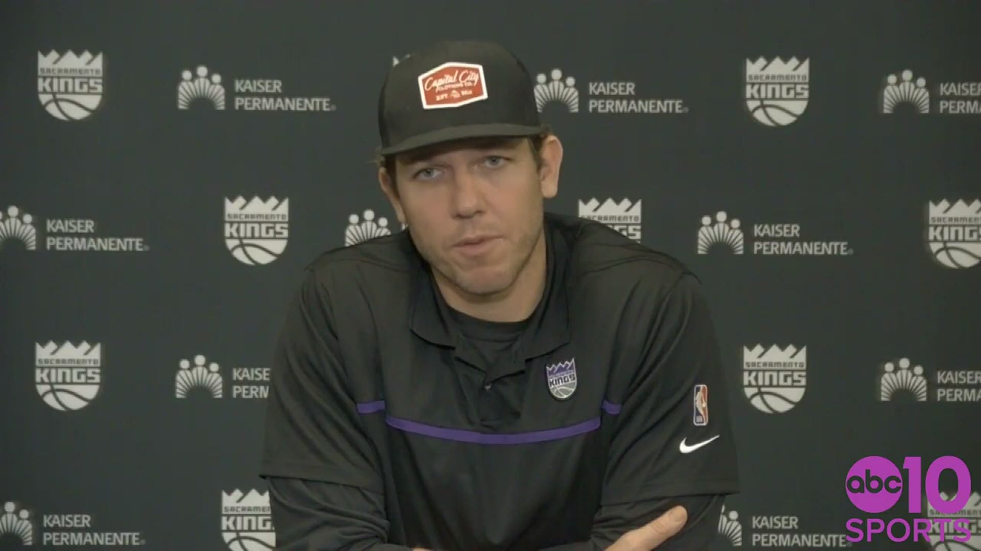 Kings head coach Luke Walton meets with the media ahead of Wednesday's game with the Portland Trail Blazers to preview the game and react to the James Harden trade.