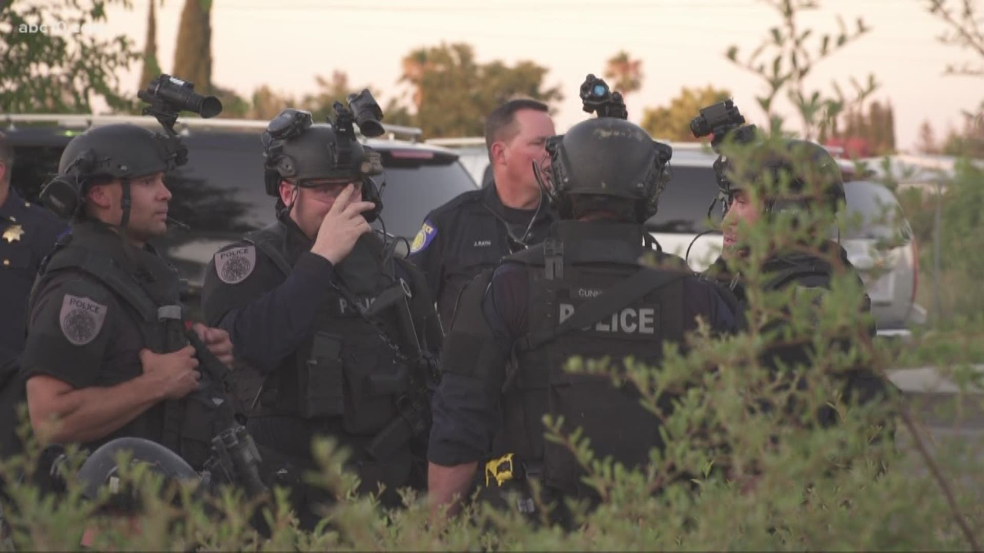 Residents in a South Sacramento neighborhood were told to shelter in place as police searched for an armed bank robbery suspect, Monday night.