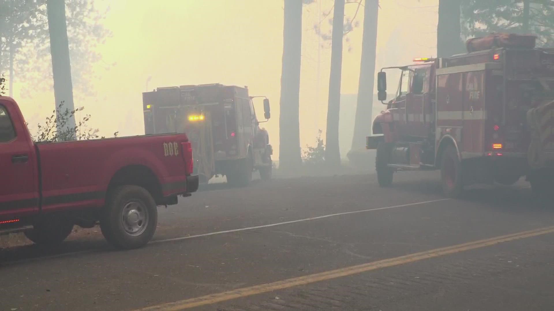 The Mosquito Fire jumped the American River and was moving to the north and northeast, threatening and impacting the Foresthill area.