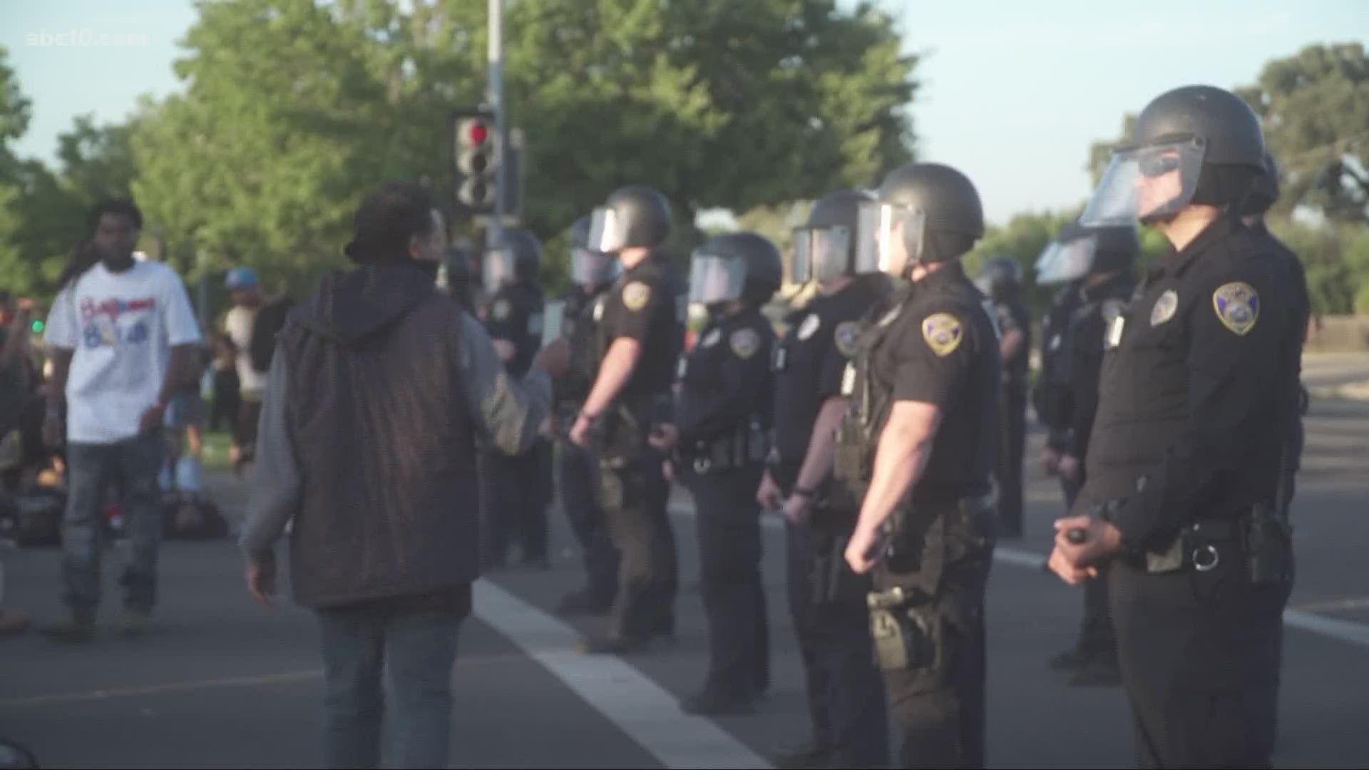 Hundreds of demonstrators took the streets of Stockton Friday to protest against police brutality in the name of George Floyd.