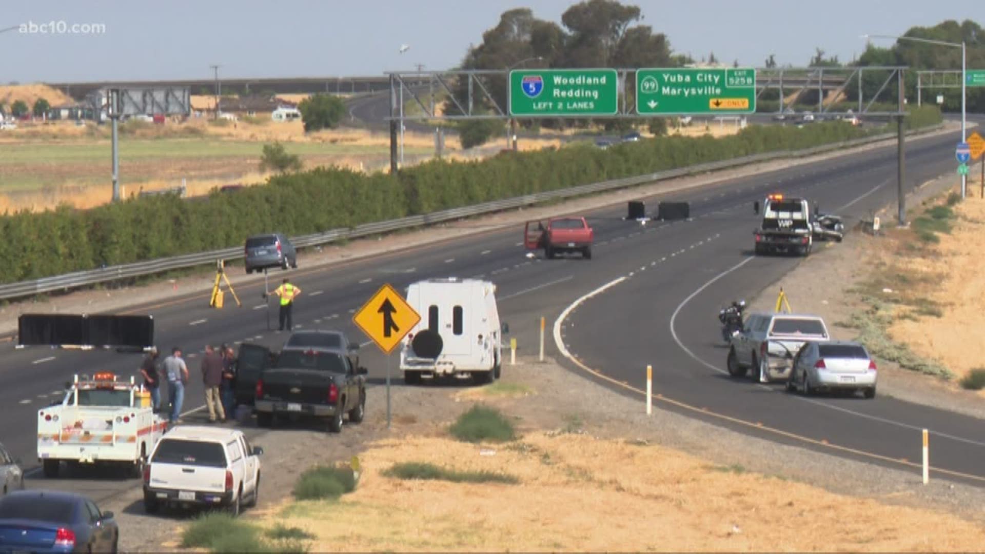 The northbound freeway lanes are now open, officials said.