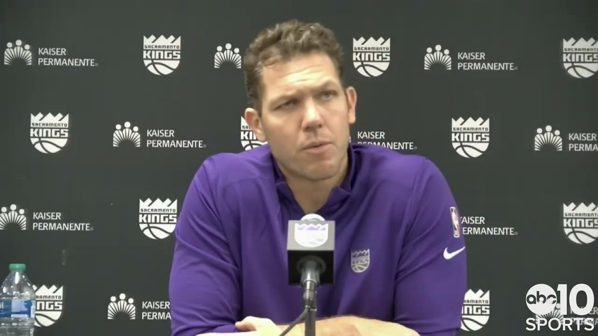 Following Sunday's 119-107 loss to the Golden State Warriors, Kings head coach Luke Walton chides his team's mistakes and committing 19 turnovers.