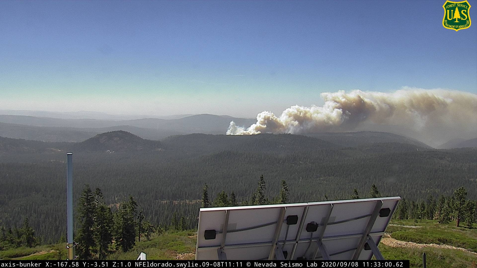 Fork Fire in Eldorado National Forest Evacuations, live map