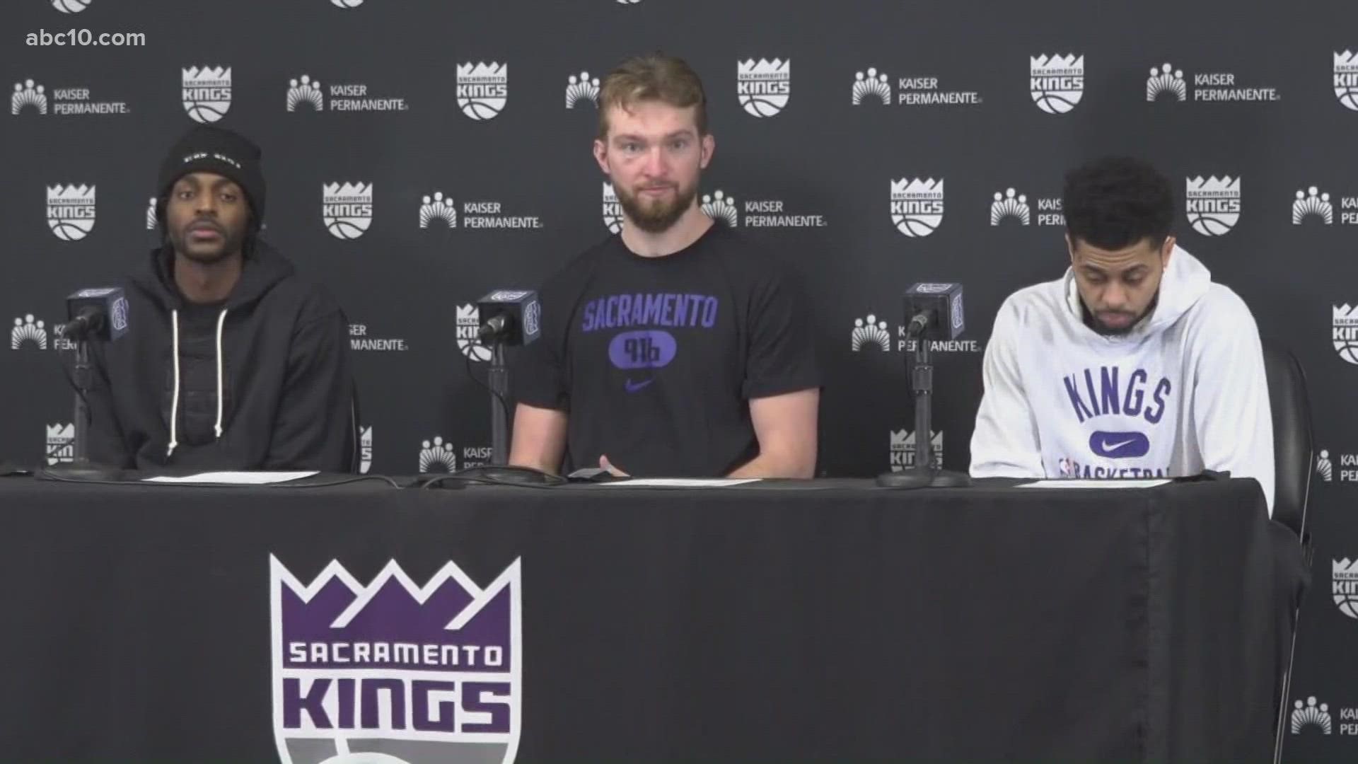 The full introductory press conference with the newest members of the Sacramento Kings, Domantas Sabonis, Jeremy Lamb, & Justin Holiday after trade with the Pacers.
