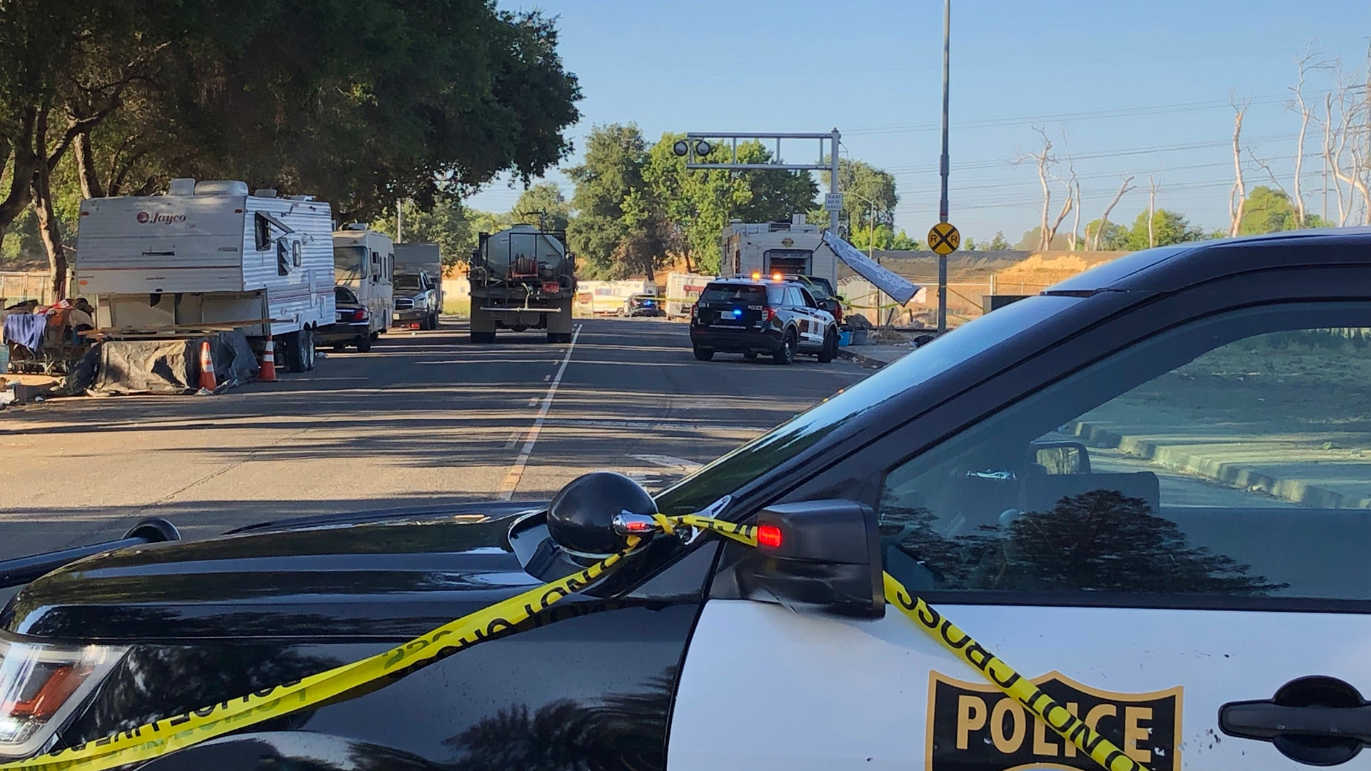 Officers were called to the area of Commerce Circle and Lathrop Way and upon arrival, officers found a man with serious injuries. That man eventually died.
