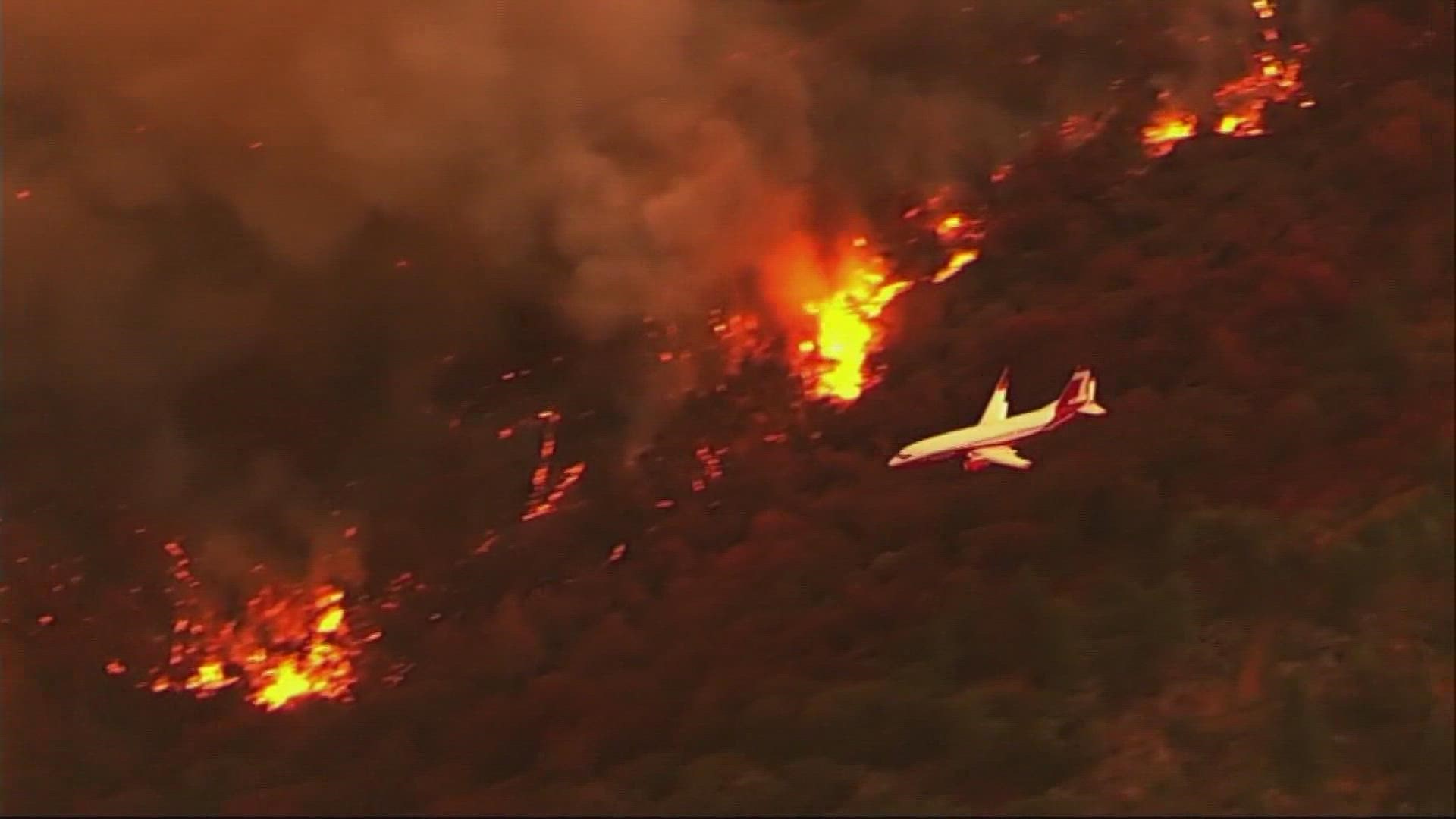 The Oak Fire started Friday southwest of the park near the town of Midpines in Mariposa County and by Saturday morning had rapidly grown to 10.2 square miles.