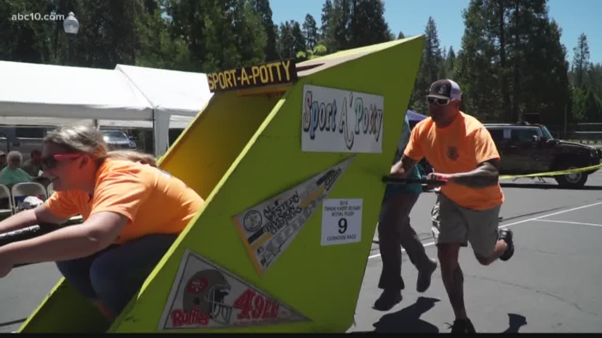 5th Annual derby involves racing outhouses in Twain Harte