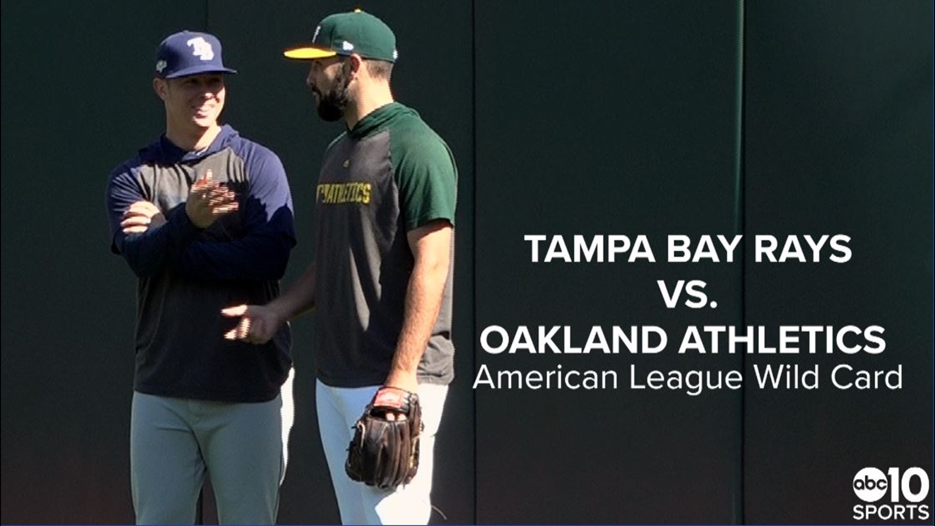 ABC10's Lina Washington takes you to the Coliseum in Oakland where the Athletics and the Tampa Bay Rays are gearing up for the American League Wild Card Game.