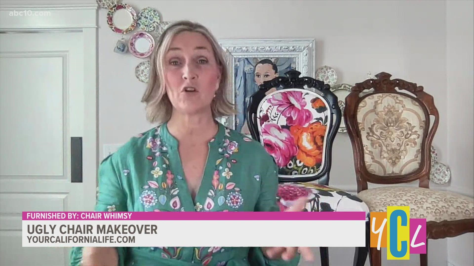 Before tossing out an ugly chair, try revamping it with a few DIY tricks from "The Chair Stylist," to give it a whole new look and add a pop of color at home.