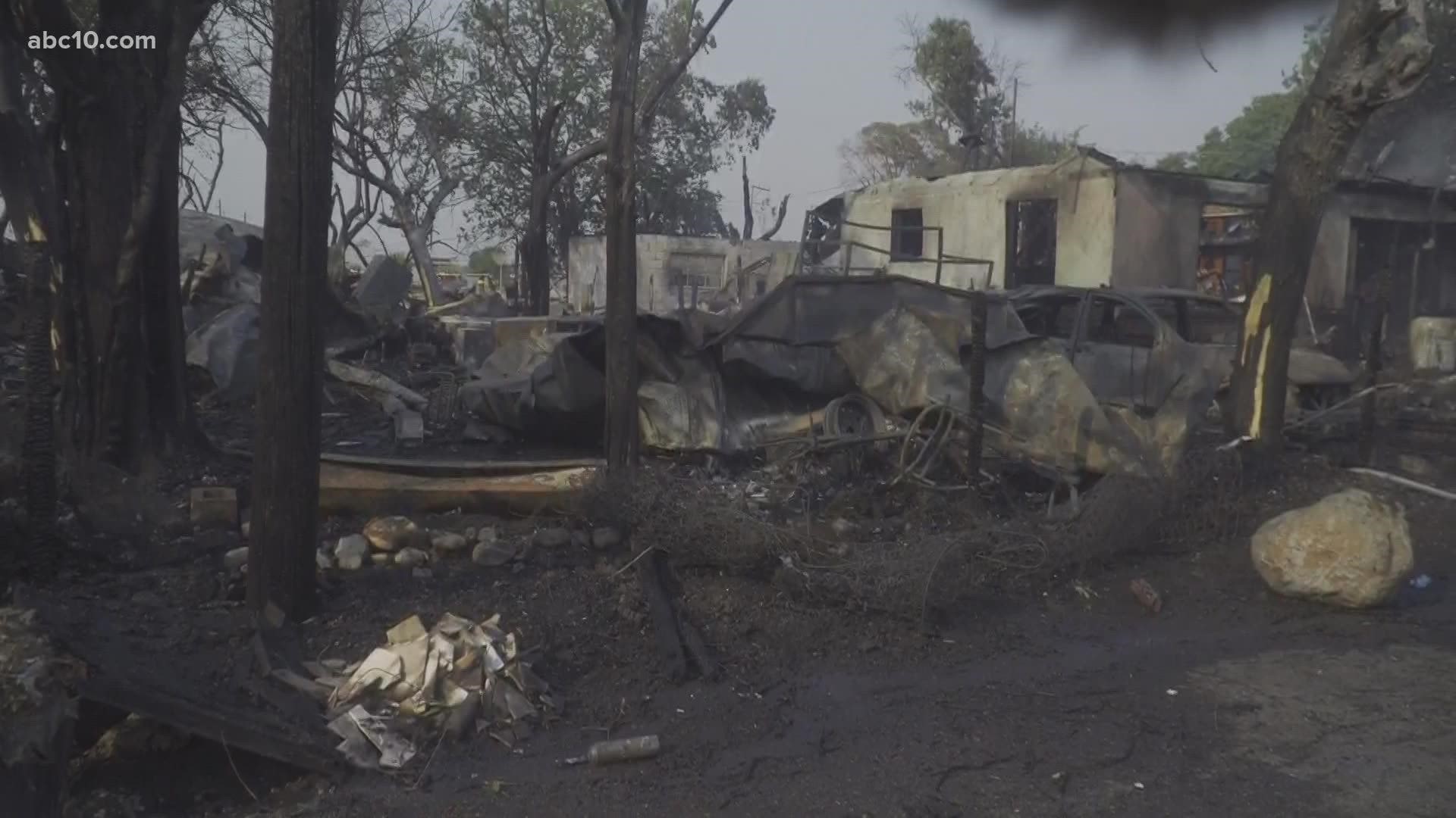 Sac Metro Fire says 10-15 homes were destroyed Friday afternoon.