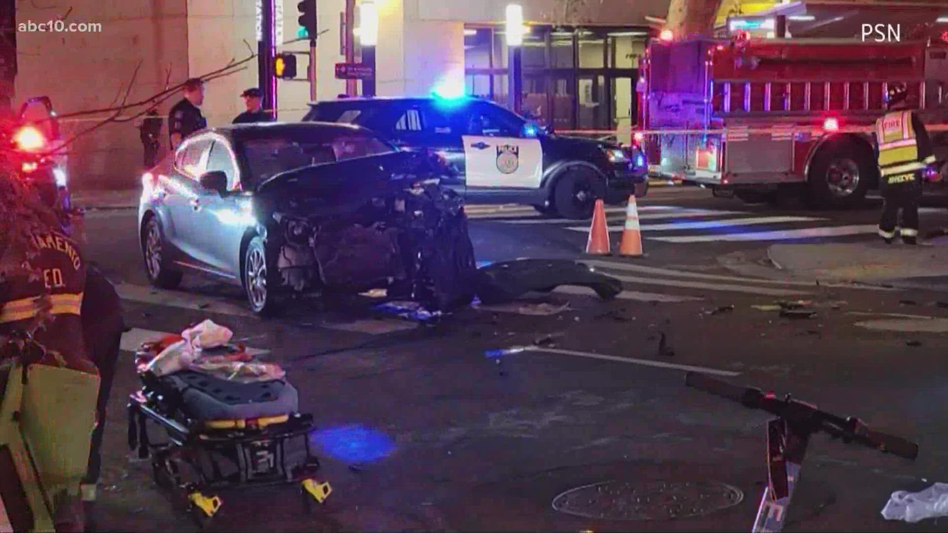 With one incident leaving a woman dead on J Street, the Halloween weekend saw a string of deadly car crashes. Police are looking for a blue Dodge Ram pick-up truck