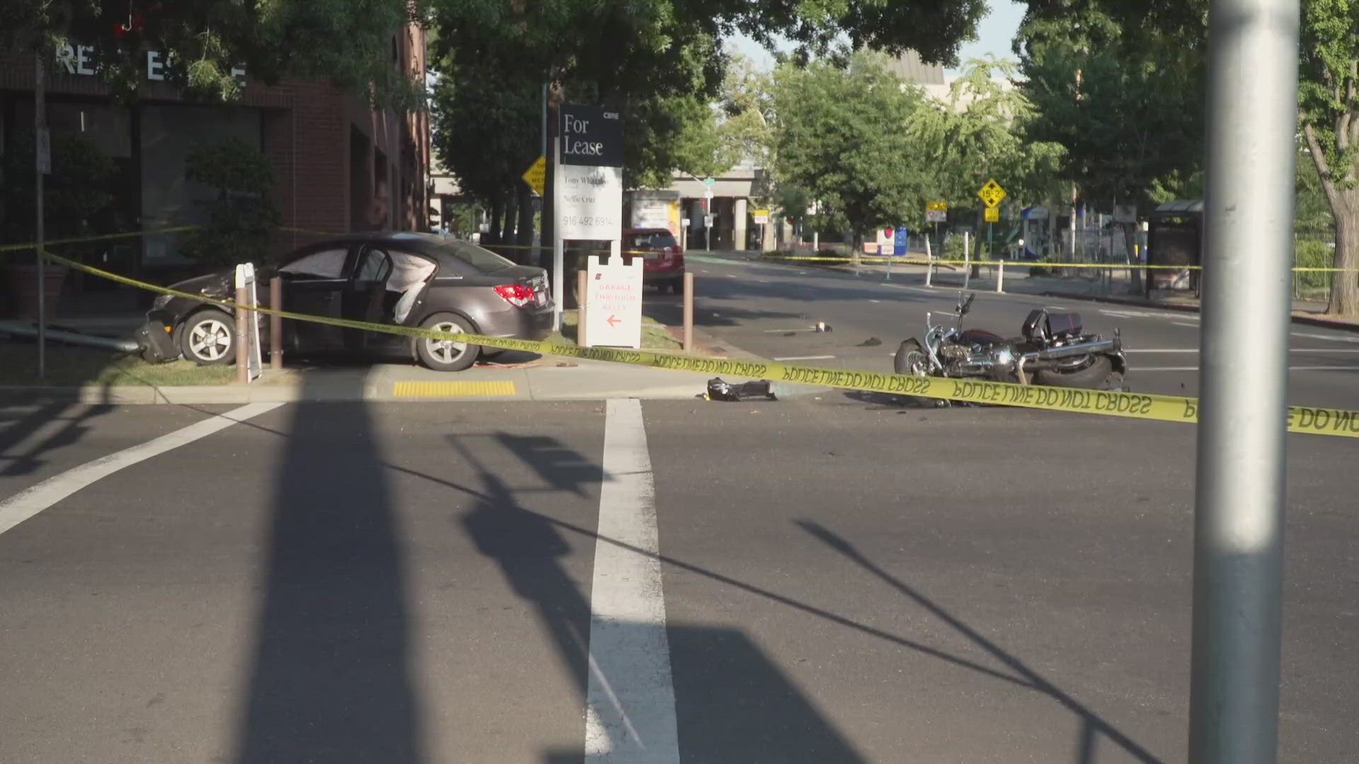 The crash happened in the area of 28th and J streets around 6 p.m.