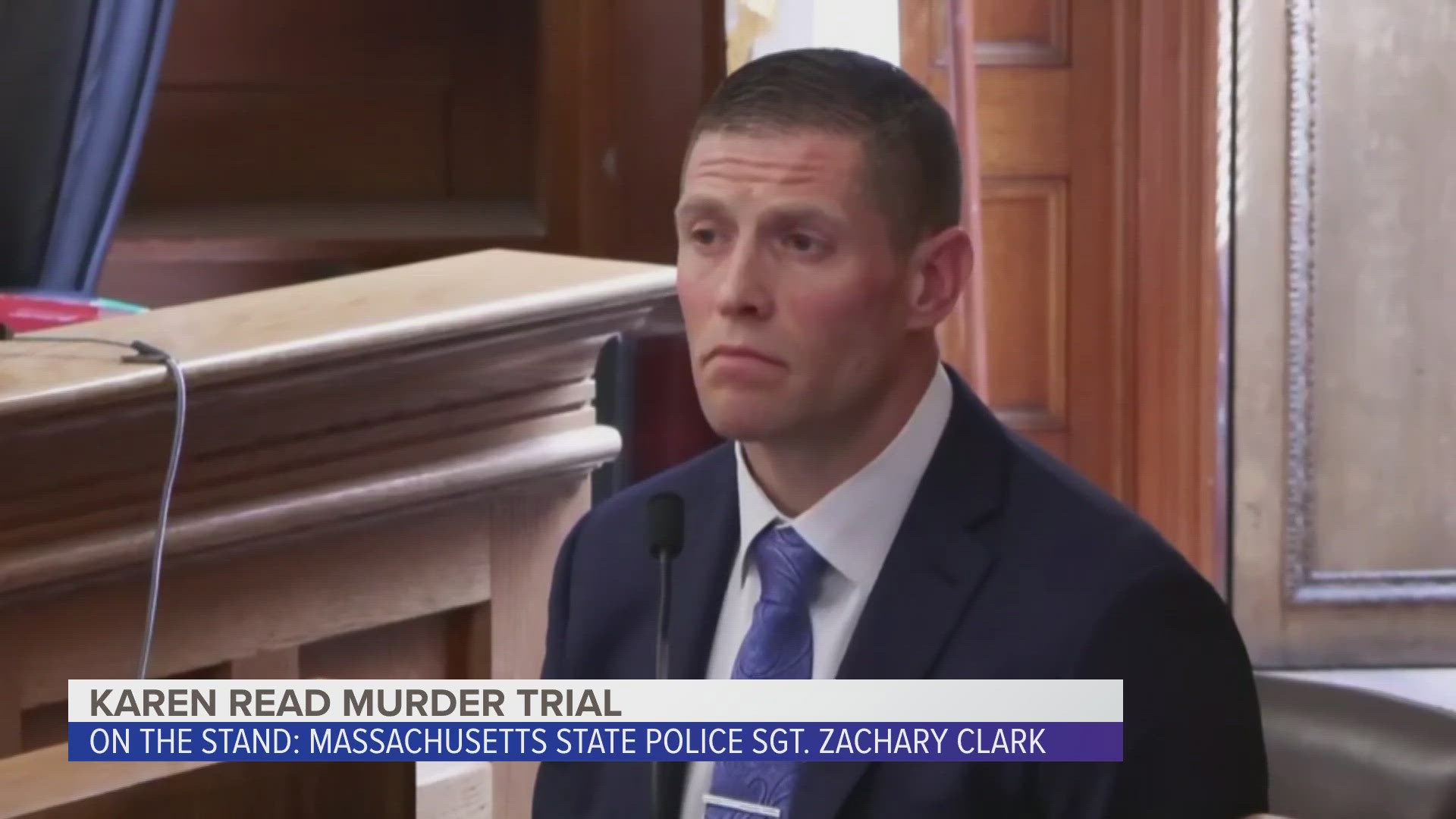 Karen Read Murder Trial: Zachary Clark testimony from May 14, 2025. Zachary Clark is a Massachusetts State Police sergeant. 