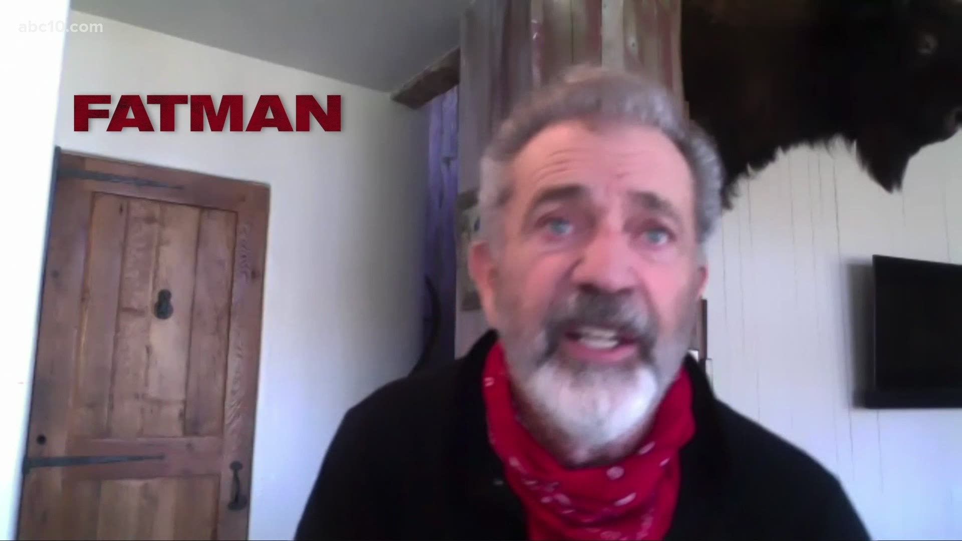 Mel Gibson talks with Mark S. Allen about the new movie 'Fatman.'