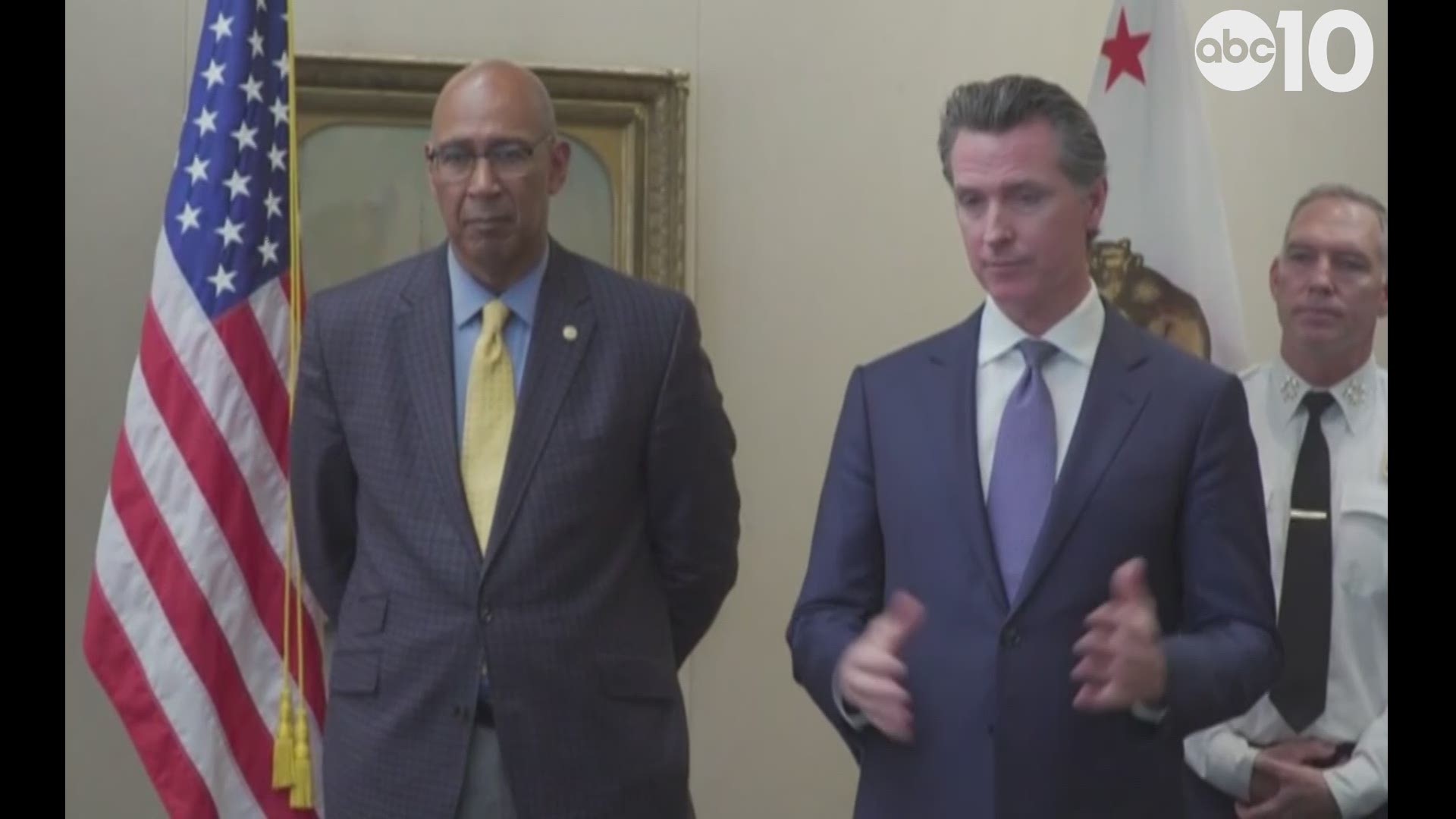 ABC10 asked California Gov. Gavin Newsom for his thoughts on returning PG&E's political donations the company made while he was running for governor.