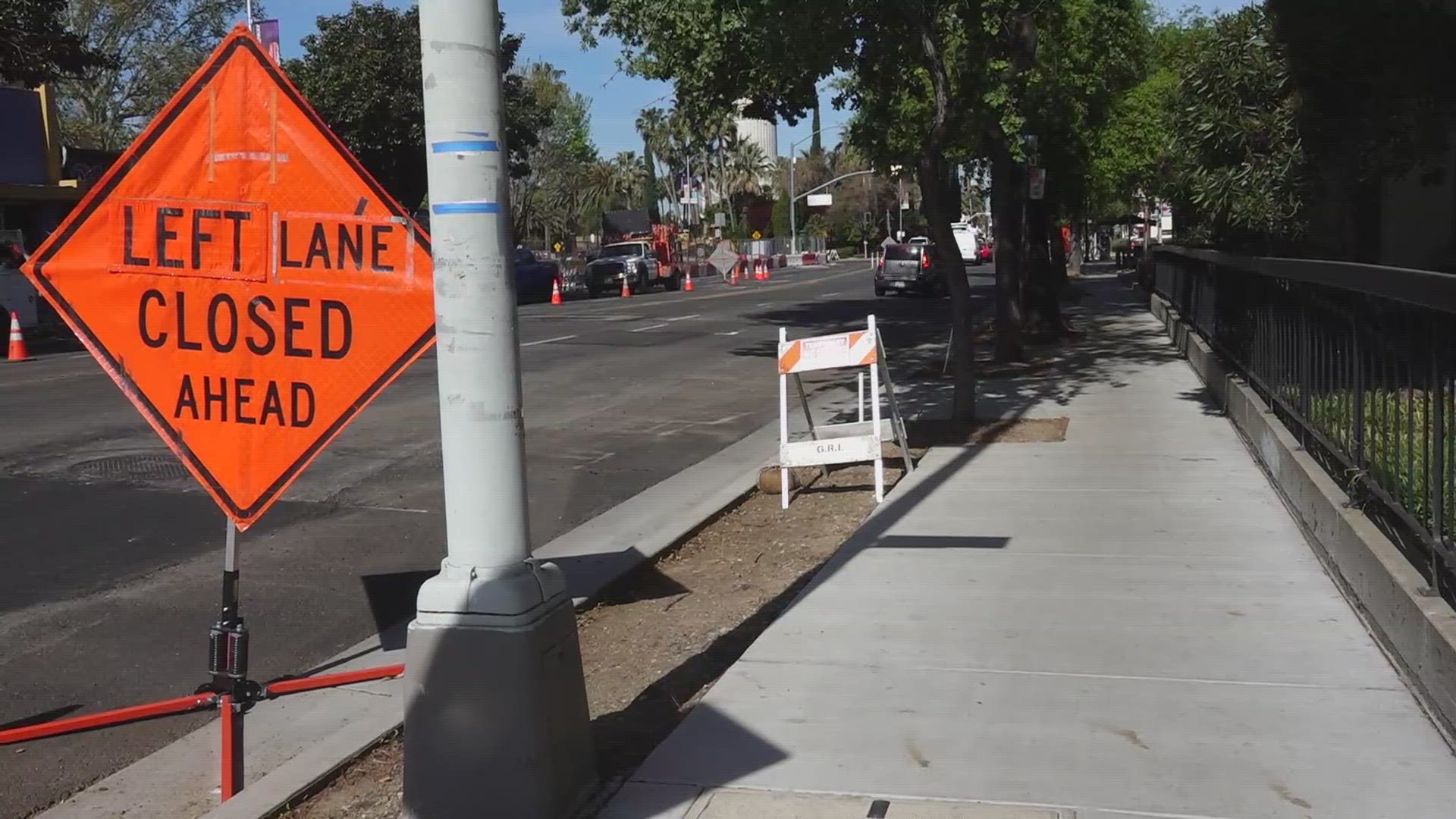 Construction for the Broadway Complete Streets project is underway.