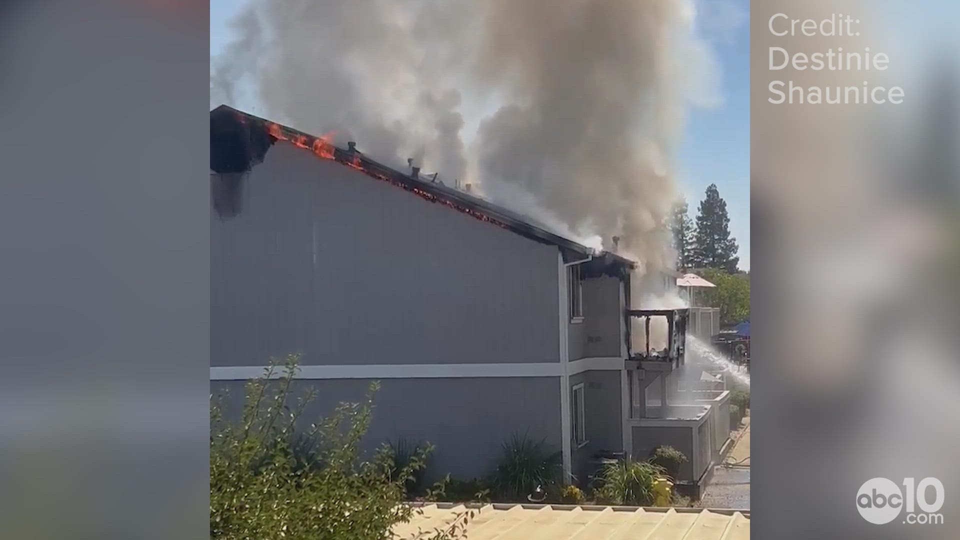 Vacaville fire fighters declared the fire at Sara Court on Thursday to be under control after one building was severely damaged in the blaze