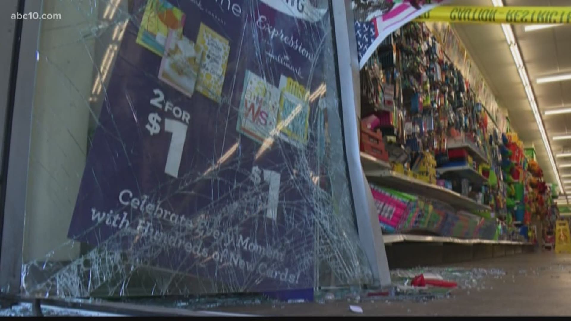 Several people were injured after a vehicle crashed into a grocery store in South Sacramento.