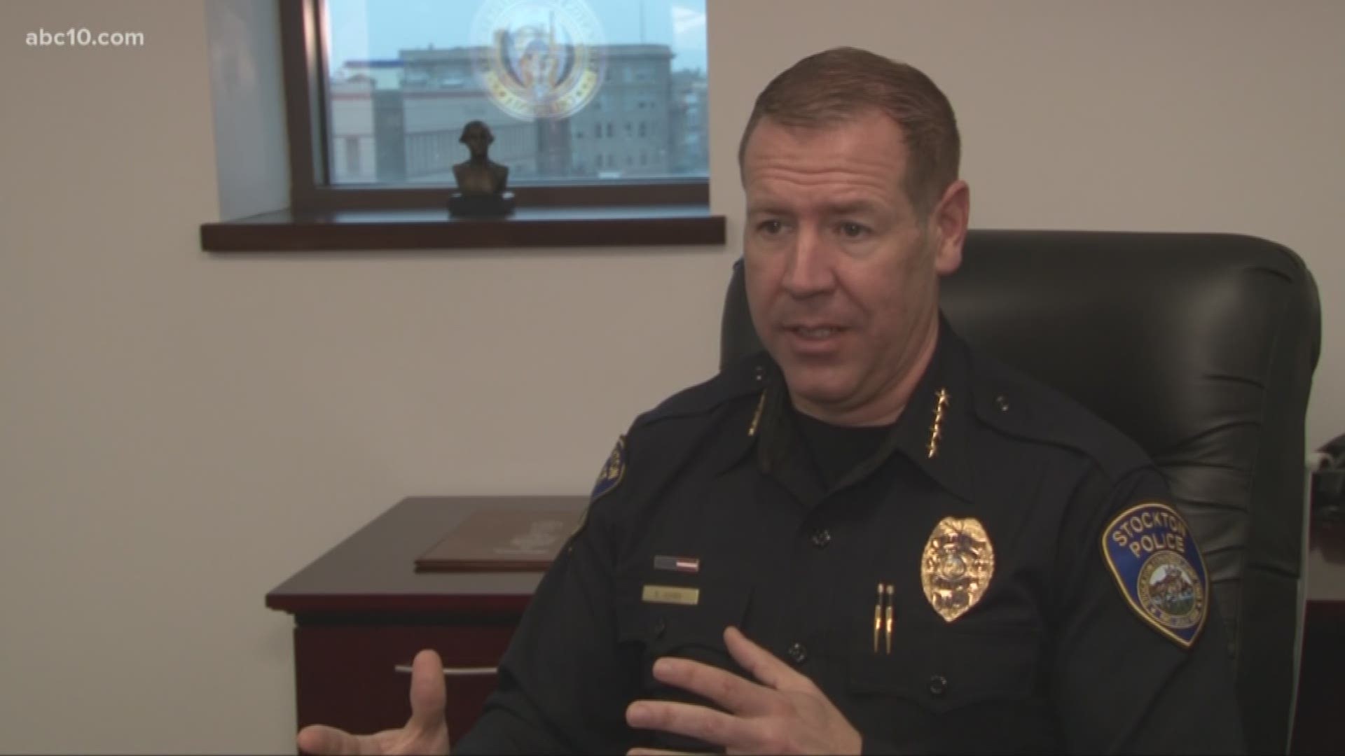 Stockton Police Chief Eric Jones says a big reason for the downward trend is community involvement. He says the department has given the community "tools" they can use to help curb the violence.