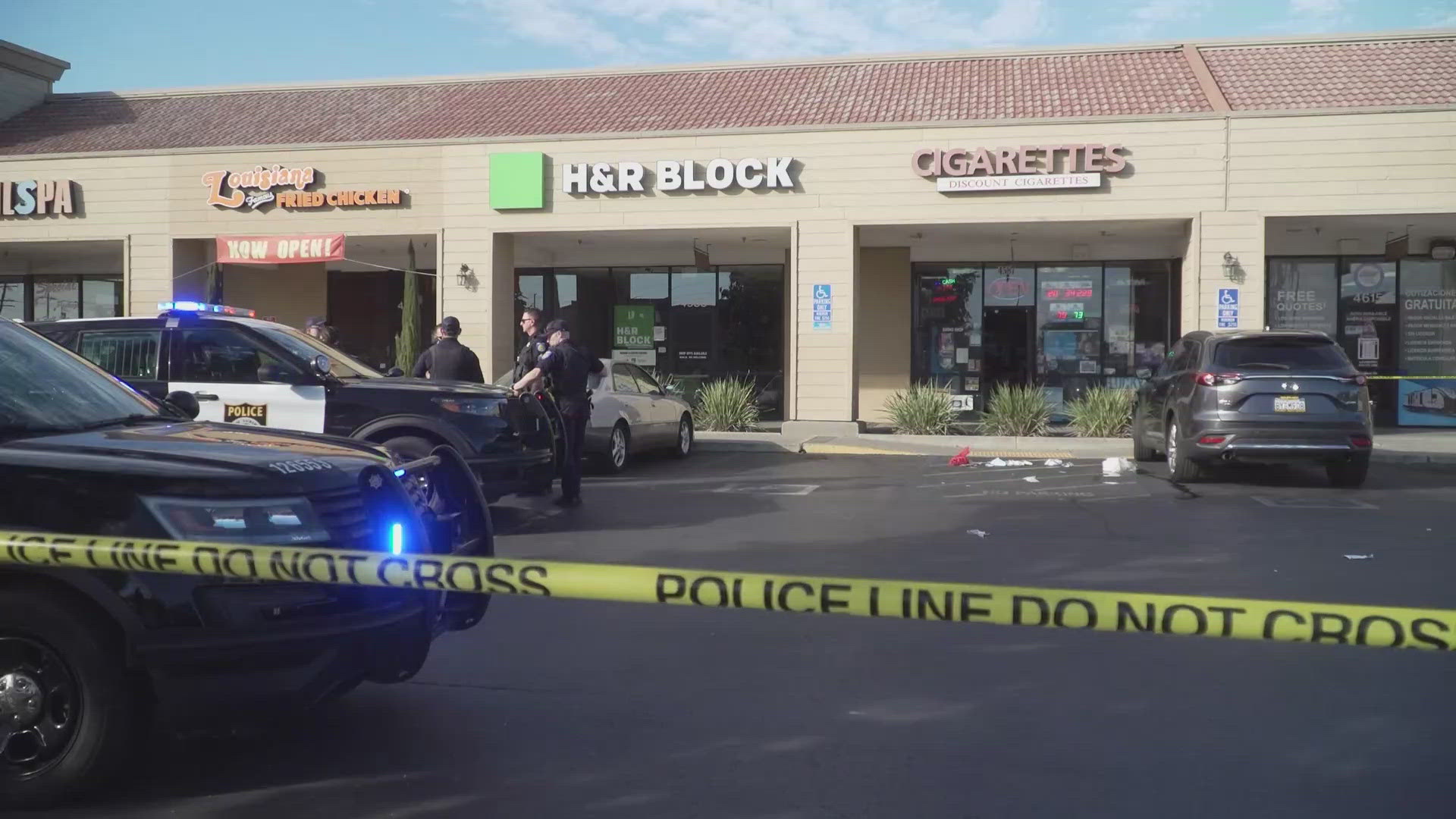 Police say a boy is in stable condition after he shot himself in a South Sacramento shopping center.