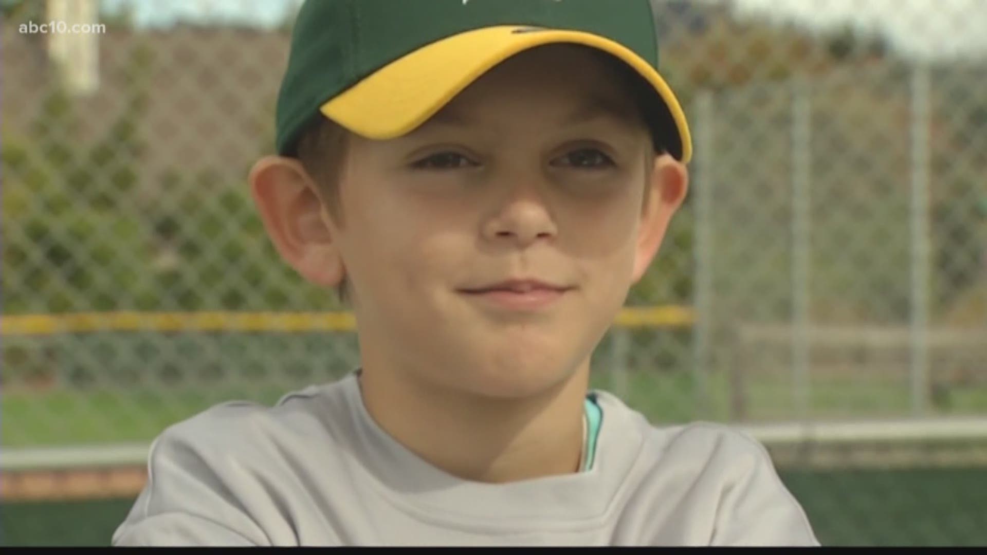 This Nine-year-old boy lost all of his as Oakland A's memorabilia in the northern California fires that affected  thousands of people. (Oct. 20, 2017)
