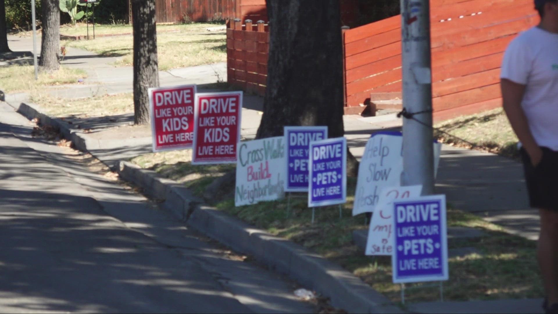 Neighbors say drivers coming off I-5 near Pershing Avenue are traveling dangerous speeds near residential areas.