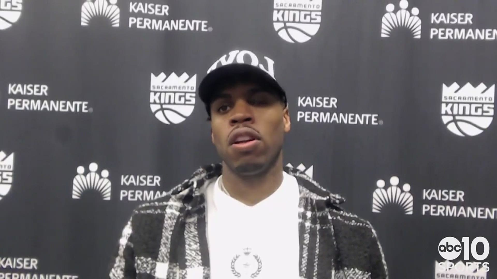 Buddy Hield on the way his Sacramento Kings stepped up after losing Tyrese Haliburton to a scary knee injury in Sunday's 111-99 win in Dallas over the Mavericks.