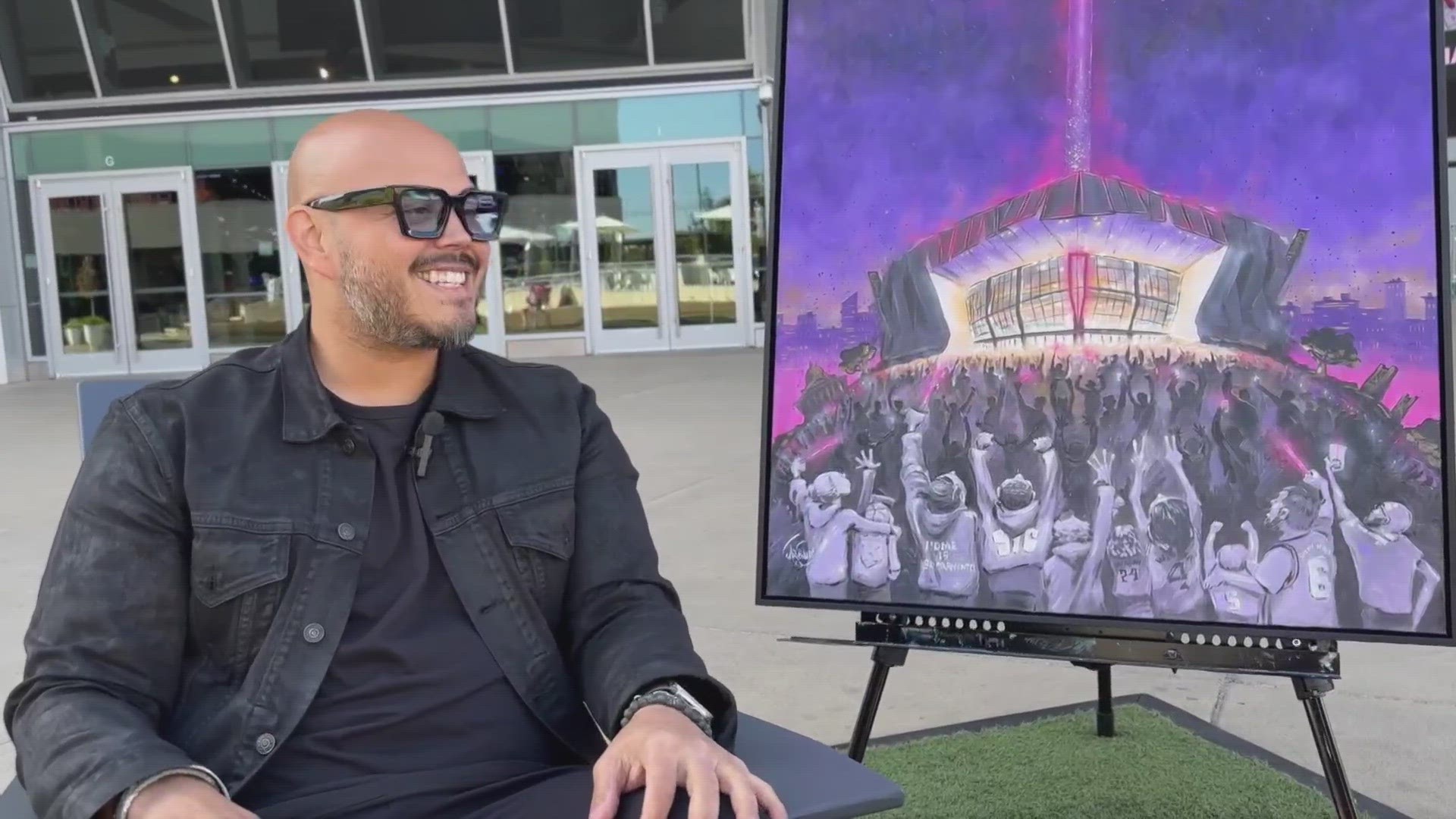 'Kings fever' isn't over yet as people are waking up excited to show their purple pride. But David Garibaldi uses his art to highlight the Kings in a different way.