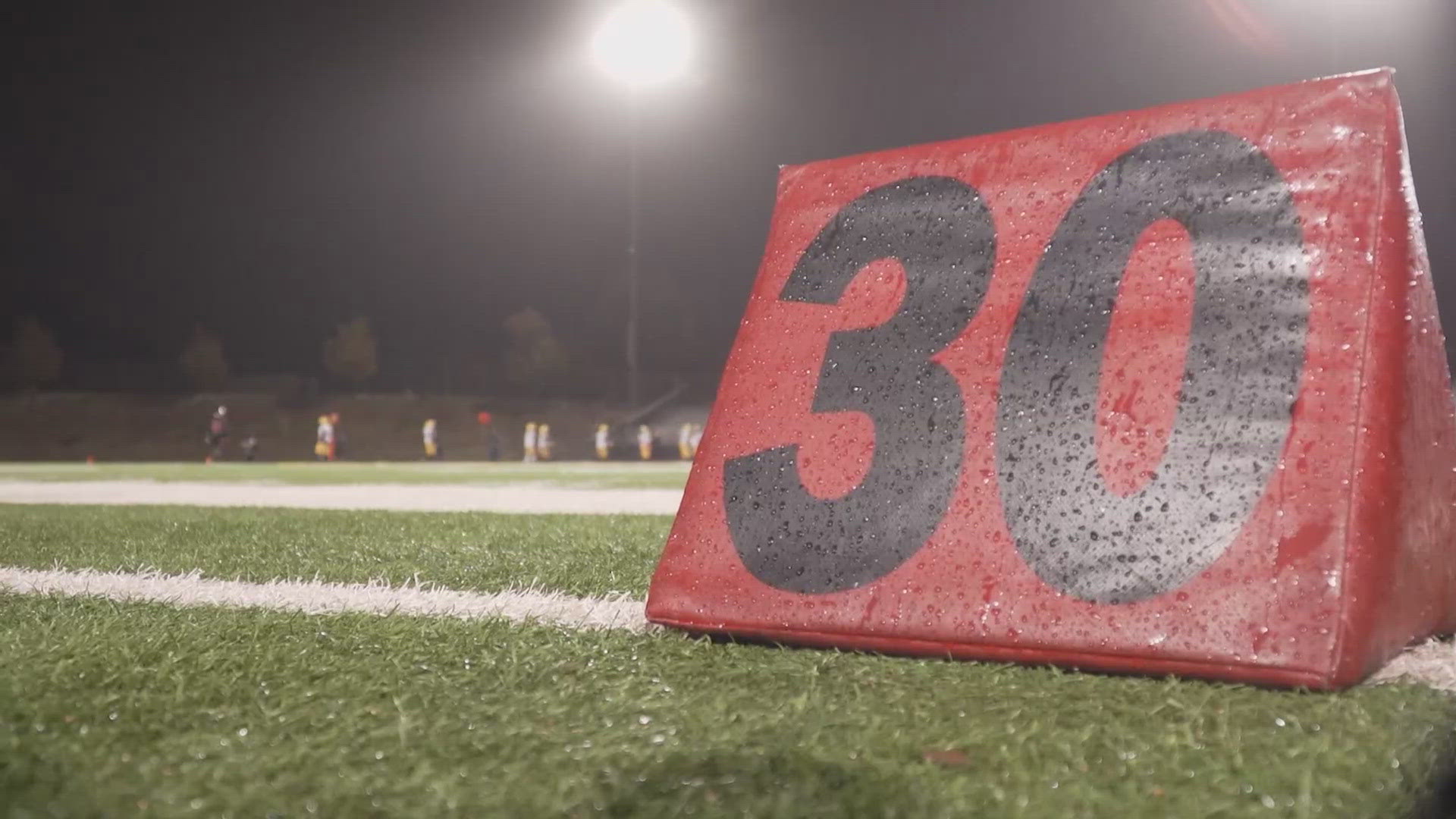 The first big storm of the season left its mark in Northern California, as heavy rain came down during Friday night lights.